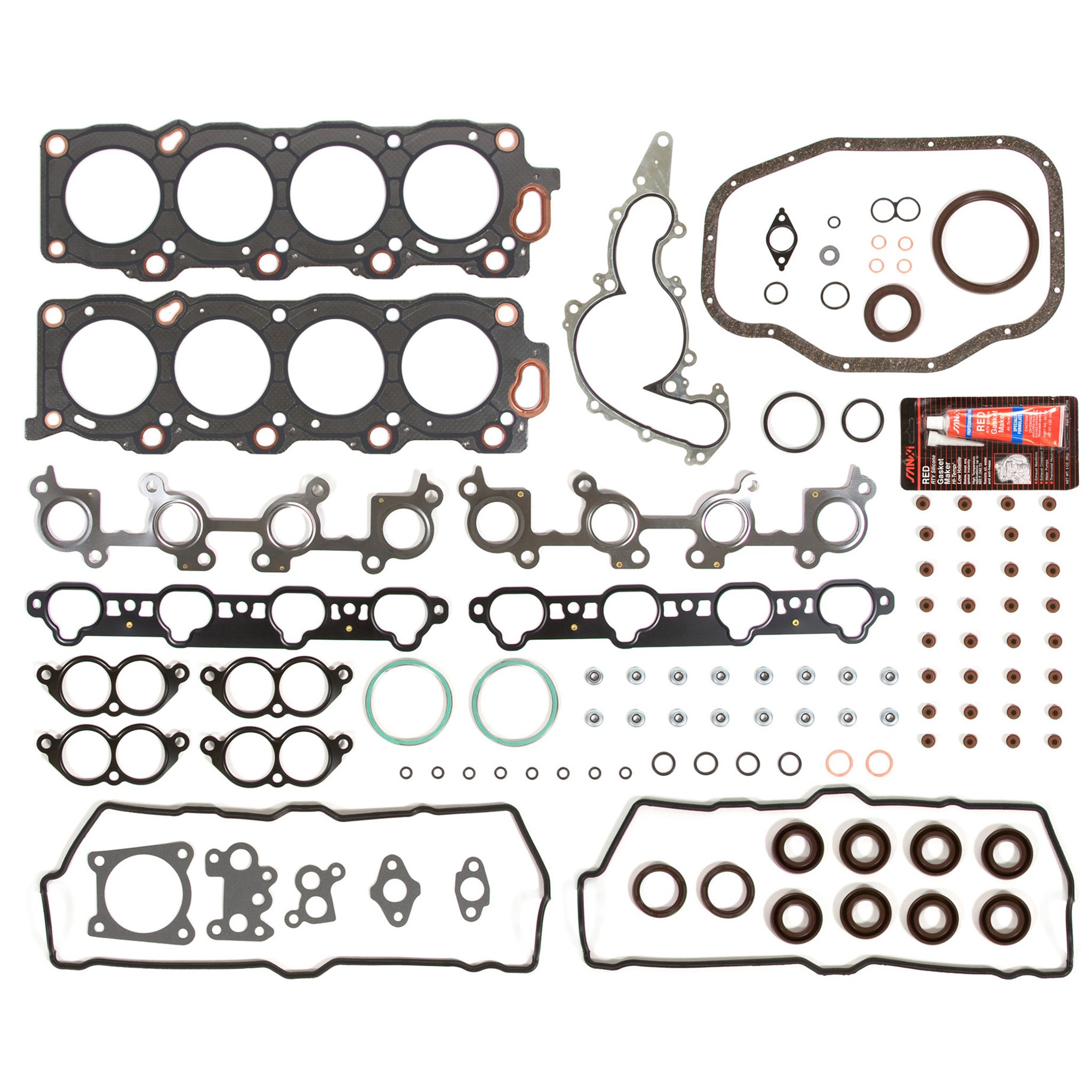 Full Gasket Set Compatible with 1990-1997 Lexus LS400 & SC400 4.0L V8 1UZFE Engine - Complete Seal Kit for Valve Cover, Oil Pan, Intake & More - Perfect for Engine Rebuilds & Preventative Maintenance