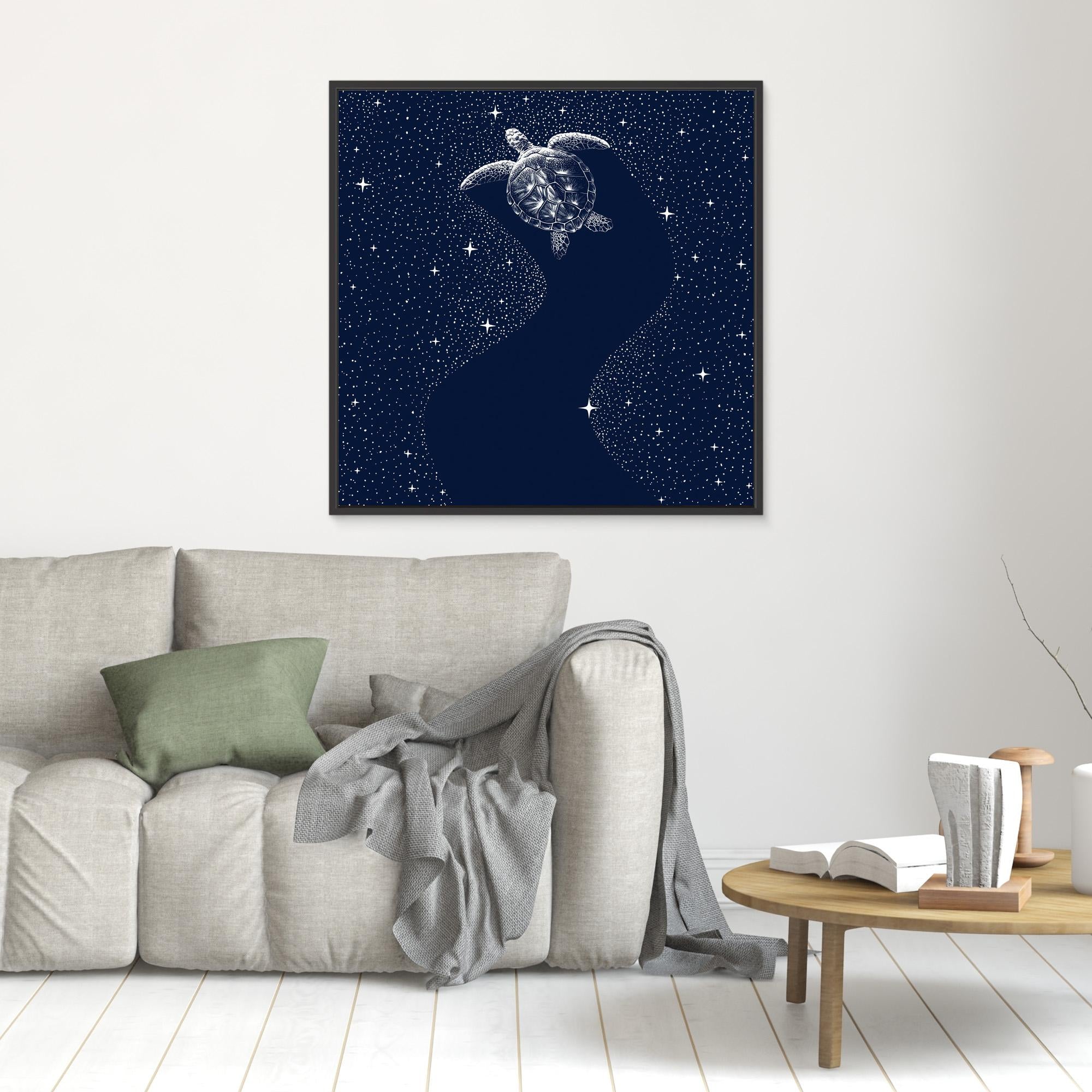 Starry Turtle Canvas Print by Alirıza Çakir - Stunning Wall Art for Living Room, Bedroom & Office Decor