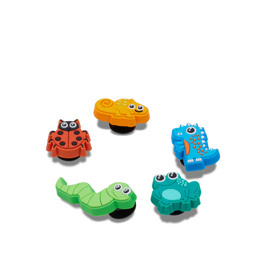 Jibbitz™ Bright Animal Charms 5 Pack - Fun Shoe Accessories for Crocs & DIY Crafts - Perfect for Kids, Teens & Fashion Enthusiasts