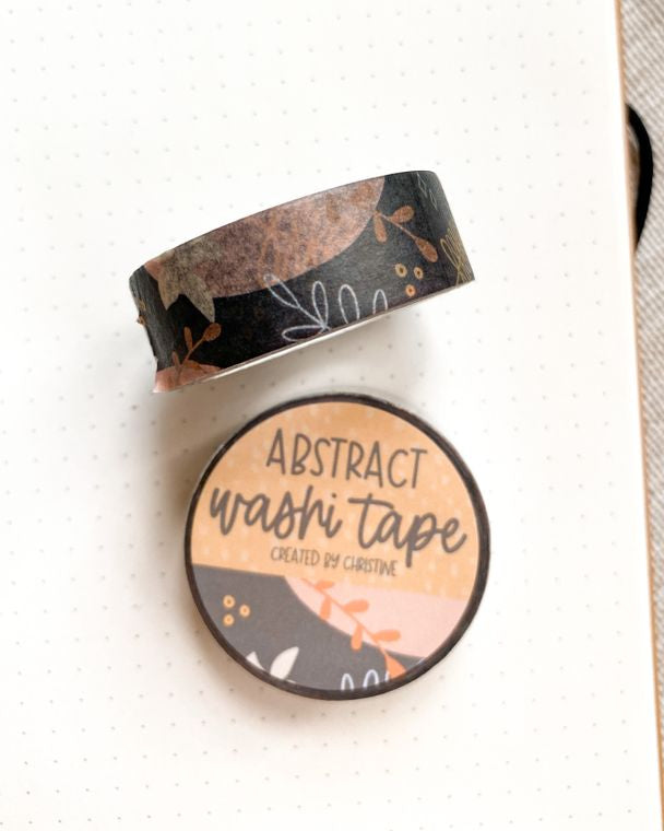 Abstract Washi Tape - Decorative Japanese Paper Tape for Scrapbooking, Journaling, Gift Wrapping & DIY Crafts - Perfect for Bullet Journals, Planners, and Home Decor