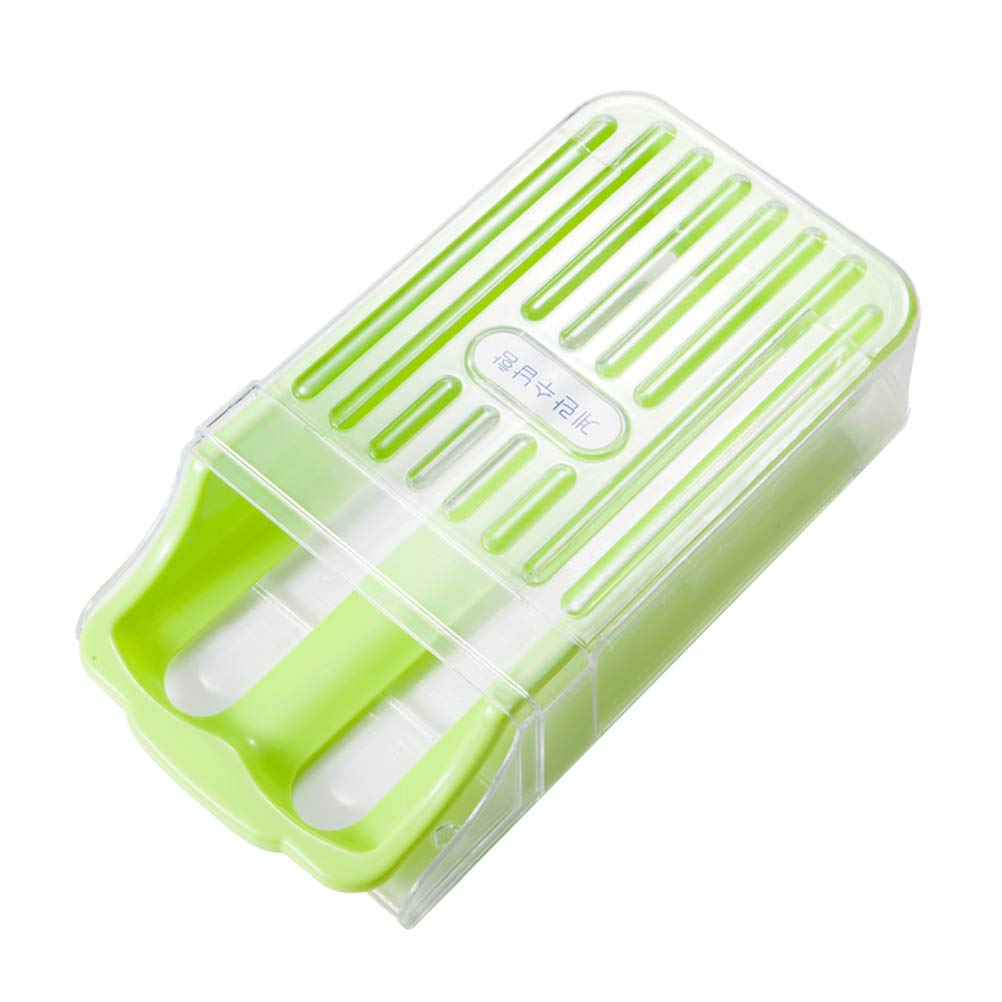 DOITOOL Plastic Egg Holder for Refrigerator - 12 Egg Storage Container with Drawer Design, Kitchen Organizer for Fresh Eggs - Perfect for Home, Restaurants & Breakfast Meal Prep (Random Color)