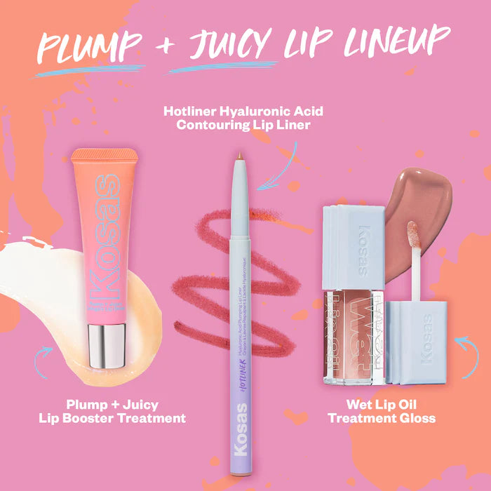 Kosas Plump + Juicy Lip Booster - Hydrating Lip Treatment with Buttery Formula for Smooth, Full Lips | Perfect for Daily Moisture & Night Care