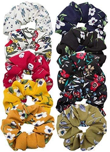 Cute Unicorn Rainbow Mermaid Hair Scrunchies - 12 Pack Colorful Kawaii Hair Ties for Women & Girls, Soft Ponytail Holders for School, Work, Party & Everyday Use