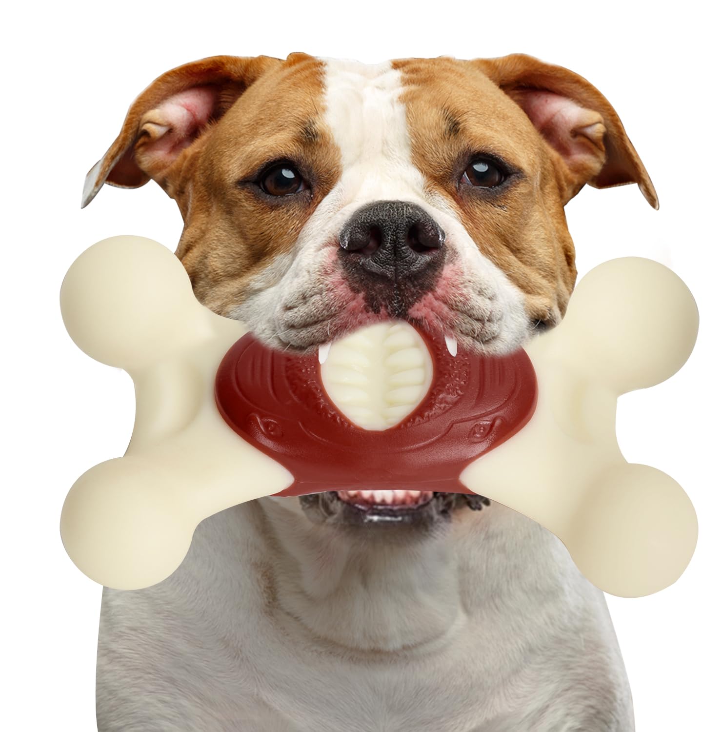 Indestructible Dog Chew Toys for Aggressive Chewers - Durable Bacon Flavored Toys for Large & Medium Breed Dogs - Keeps Pets Entertained - Perfect for Crate Training, Anxiety Relief & Playtime