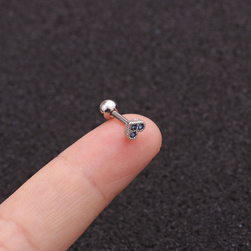 16G Tiny Cartilage Heart Stud Earrings - Helix & Lobe Piercing Jewelry for Women | Hypoallergenic Stainless Steel | Perfect for Everyday Wear & Special Occasions