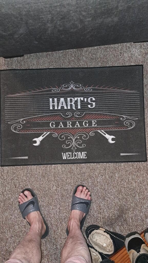 Custom Auto Shop Doormat 24x36 Inches - Personalized Garage Entrance Mat for Car Enthusiasts & Mechanics - Durable & Non-Slip for Home, Workshop, or Auto Repair Shop