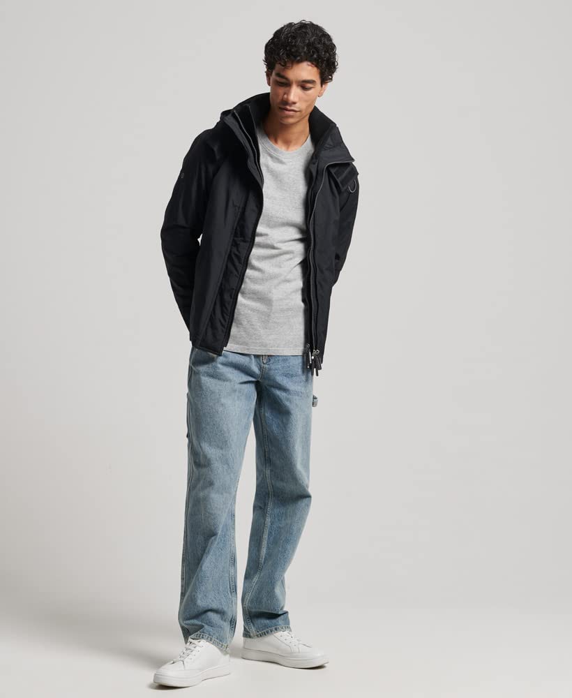 Superdry Men's Waterproof Rain Jacket - Lightweight Windproof Outdoor Coat for Hiking, Camping & Travel