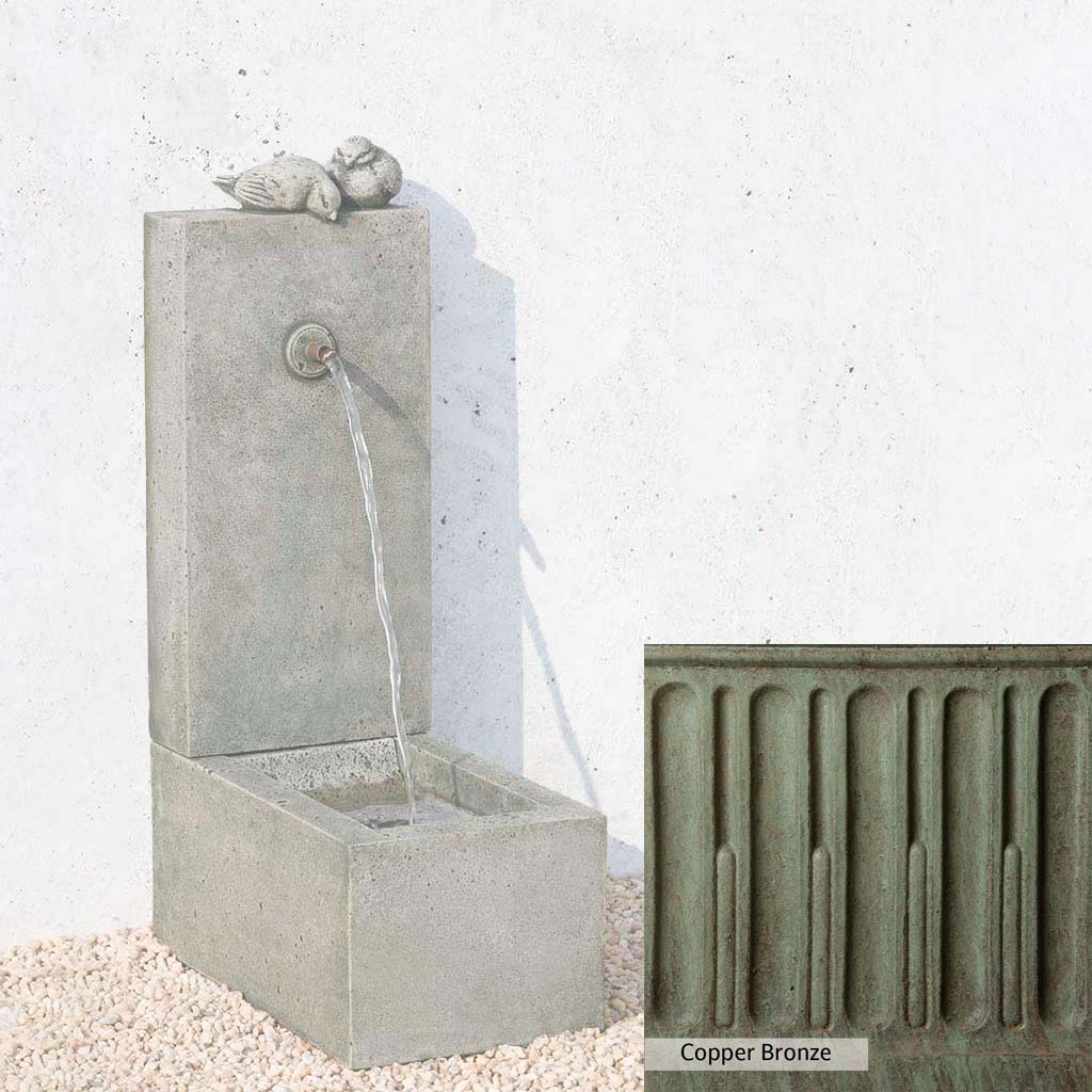 Campania International Bird Element Fountain - Outdoor Garden Decor, Handcrafted Stone Water Feature for Patio, Yard, and Landscape Design | Perfect for Relaxing Garden Ambiance and Bird Attraction