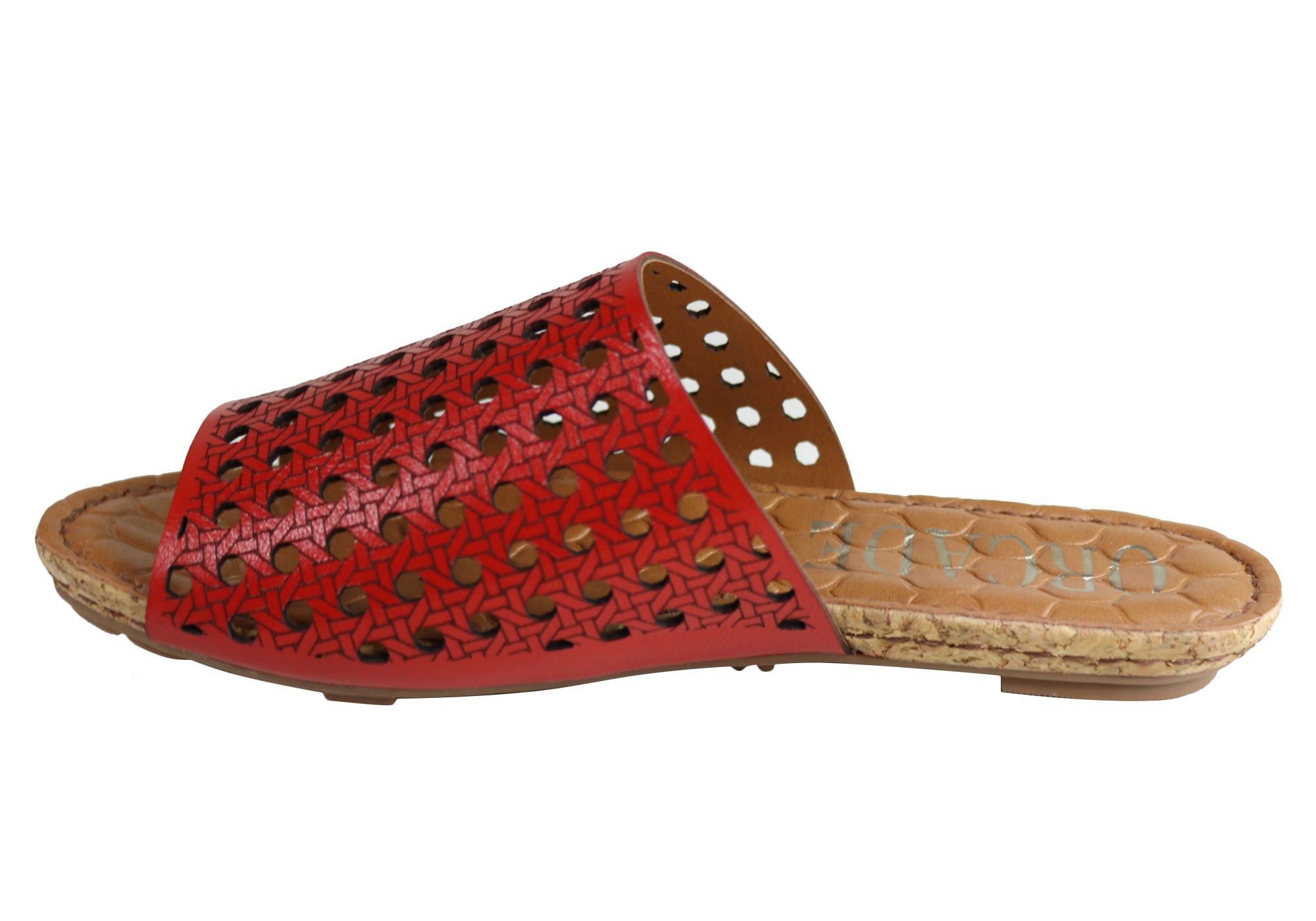 Orcade Deedee Women's Comfortable Leather Slides Sandals - Made in Brazil - Casual Summer Shoes for Beach, Pool & Home Wear
