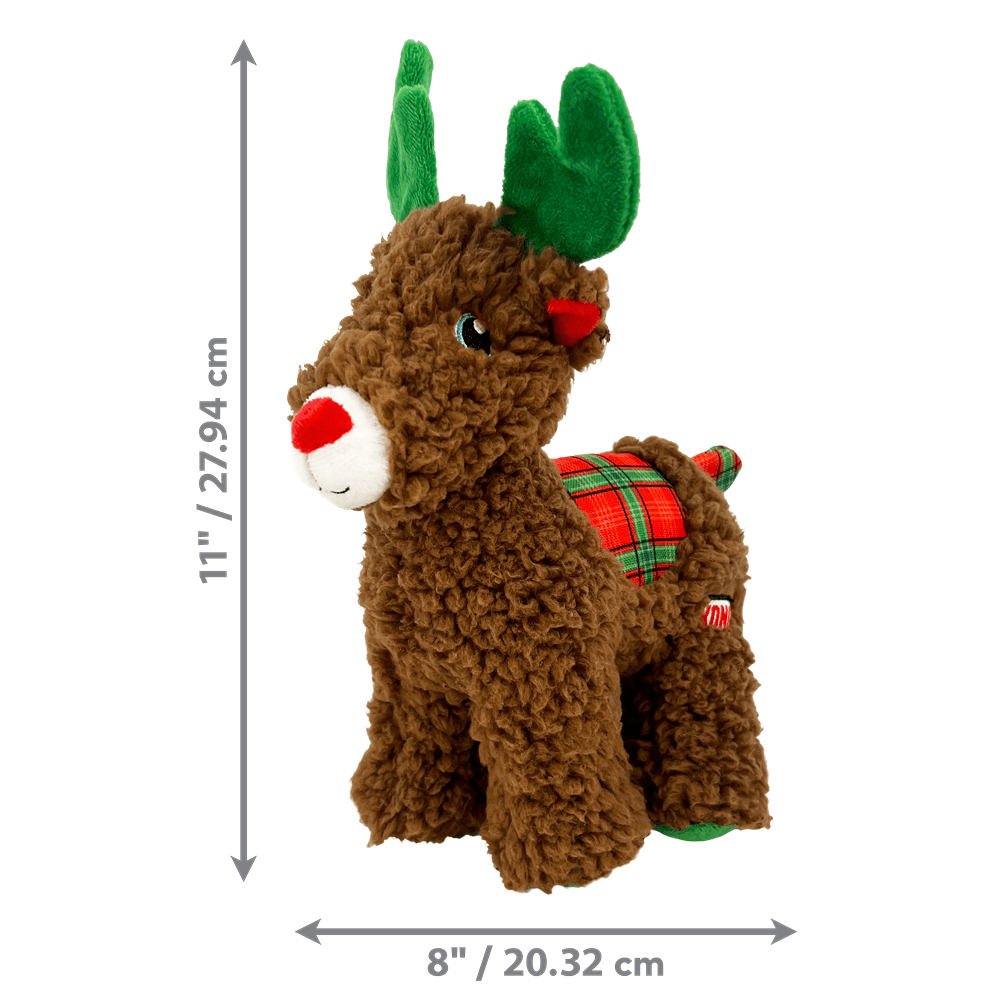 KONG Holiday Sherps Reindeer Dog Toy - Durable Chew Toy for Small & Medium Dogs - Perfect for Christmas Gifts & Playtime Fun