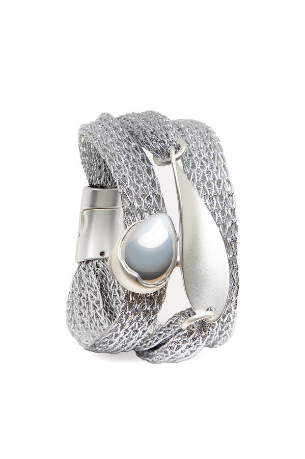 Twisted Orb Mesh Bracelet for Women - Elegant Boho Jewelry for Everyday Wear & Special Occasions
