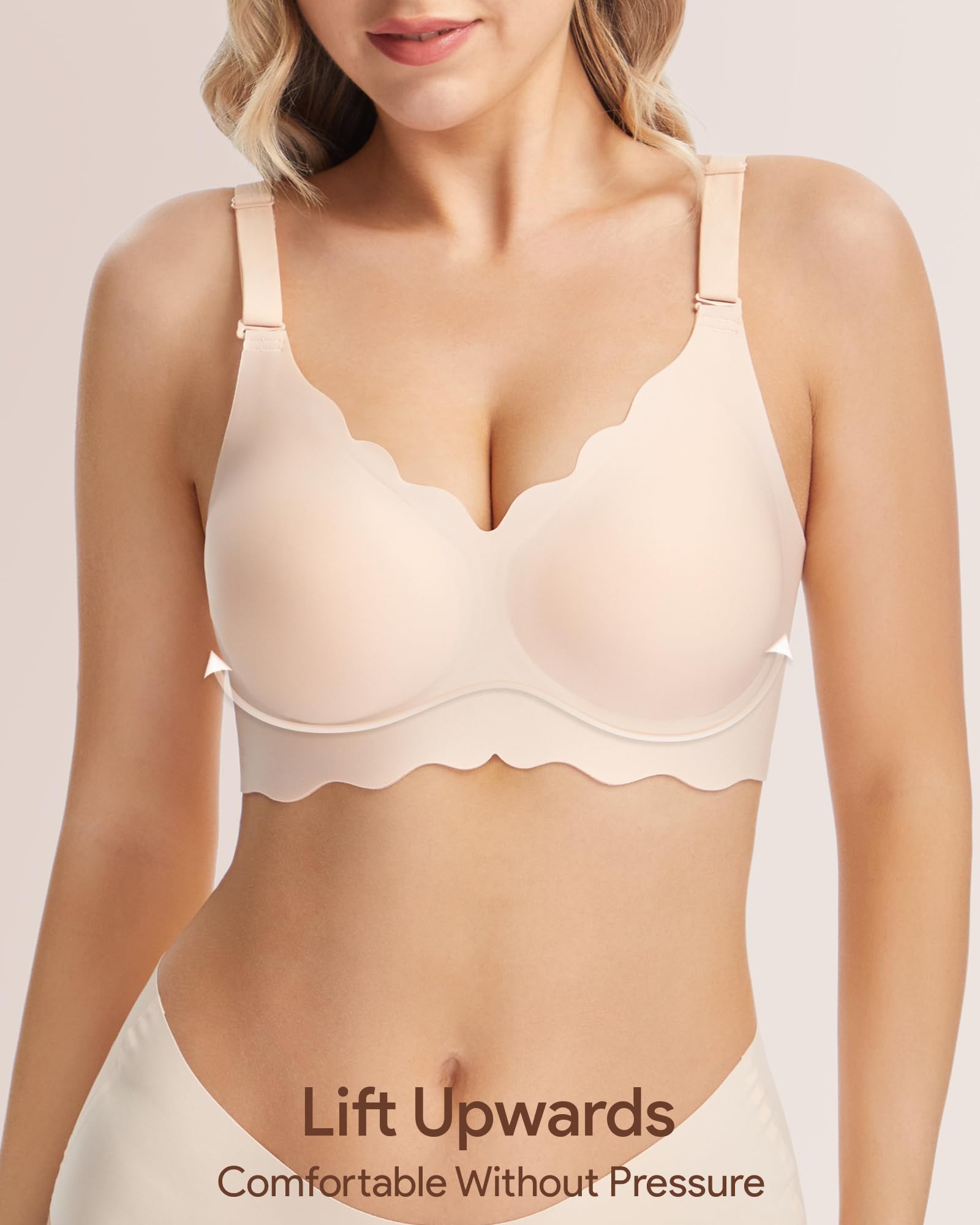 Angelhood Wireless Bras for Women - Seamless Comfort Bralette No Underwire with Extenders - Perfect for Yoga, Lounge & Everyday Wear