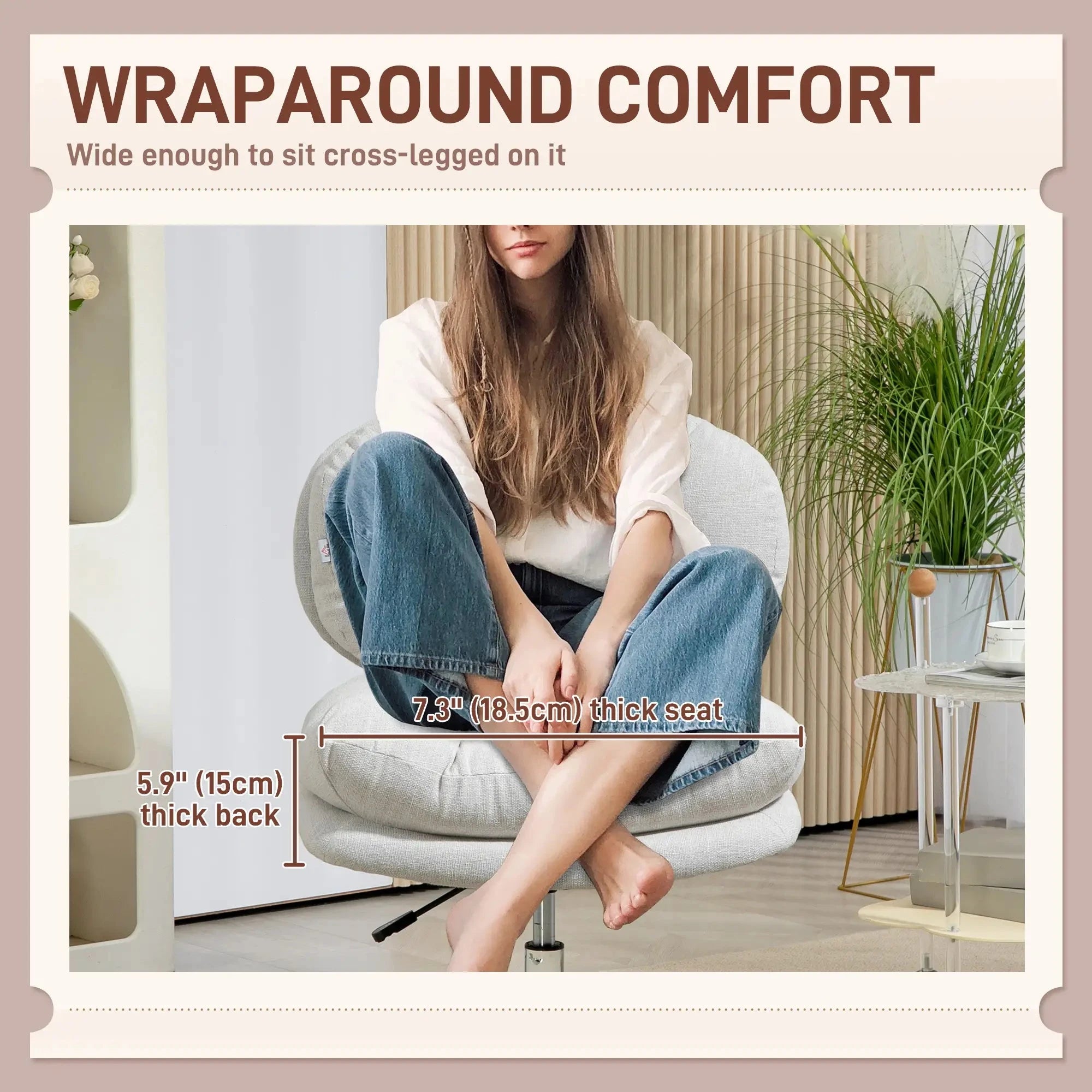 Ergonomic Armless Office Chair with Wide Padded Seat - Adjustable Height Task Chair for Home & Office - Available in Black & Gray - Perfect for Small Spaces, Conference Rooms & Waiting Areas