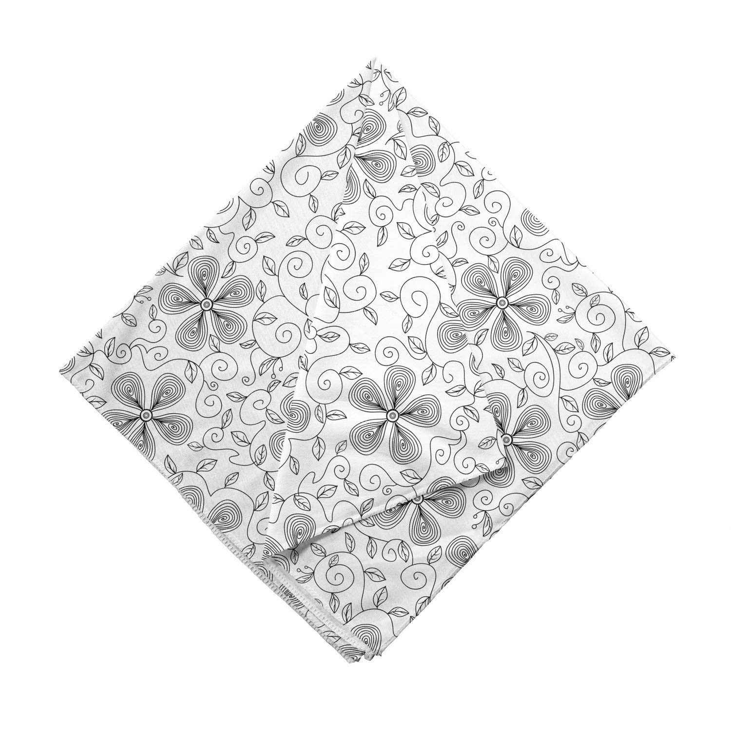 Ambesonne Floral Bandana Scarf - Unisex Head Wrap & Neck Tie with Flower Petals Branch Design for Women & Men | Perfect for Outdoor Activities, Music Festivals, and Fashion Accessories