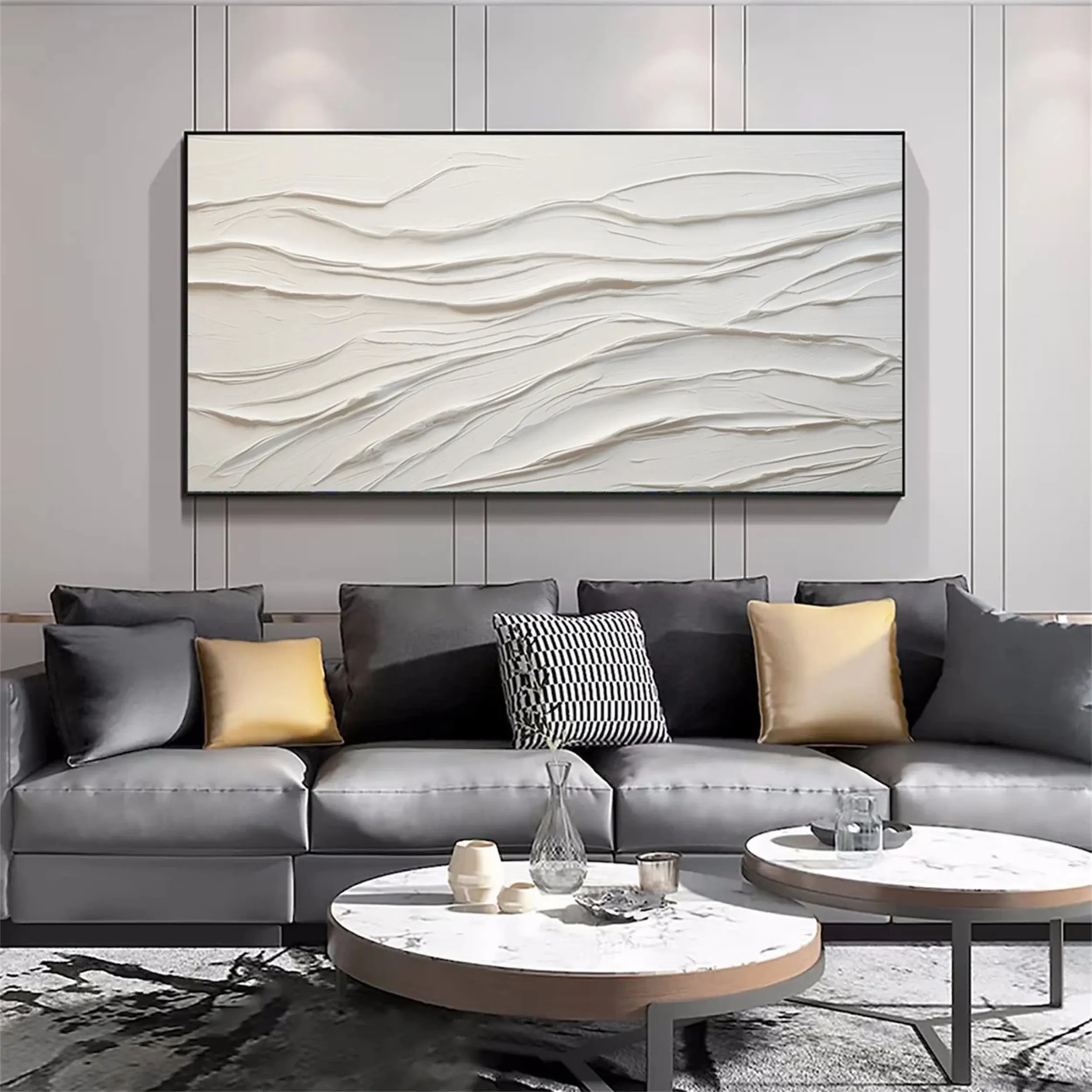 Minimalist Textured Plaster Art Painting - Modern Abstract Wall Decor for Living Room, Bedroom & Office | #MM174