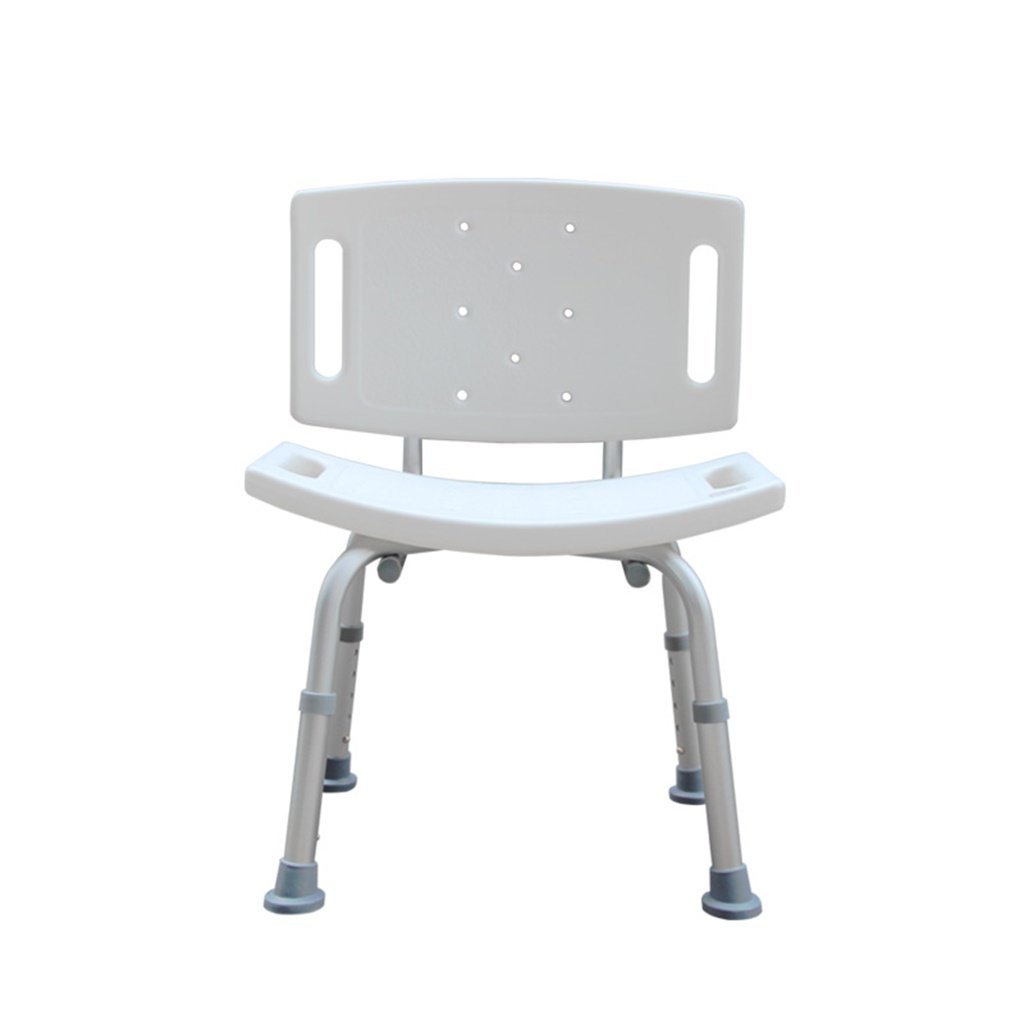 **Adjustable Height Healthcare Shower Stool with Backrest - Anti-Slip Aluminum Alloy Bath Chair for Elderly, Handicapped & Pregnant - Max Load 90kg - Durable & Stable for Safe Bathing (Ideal for Seniors, Post-Surgery & Mobility Support)**