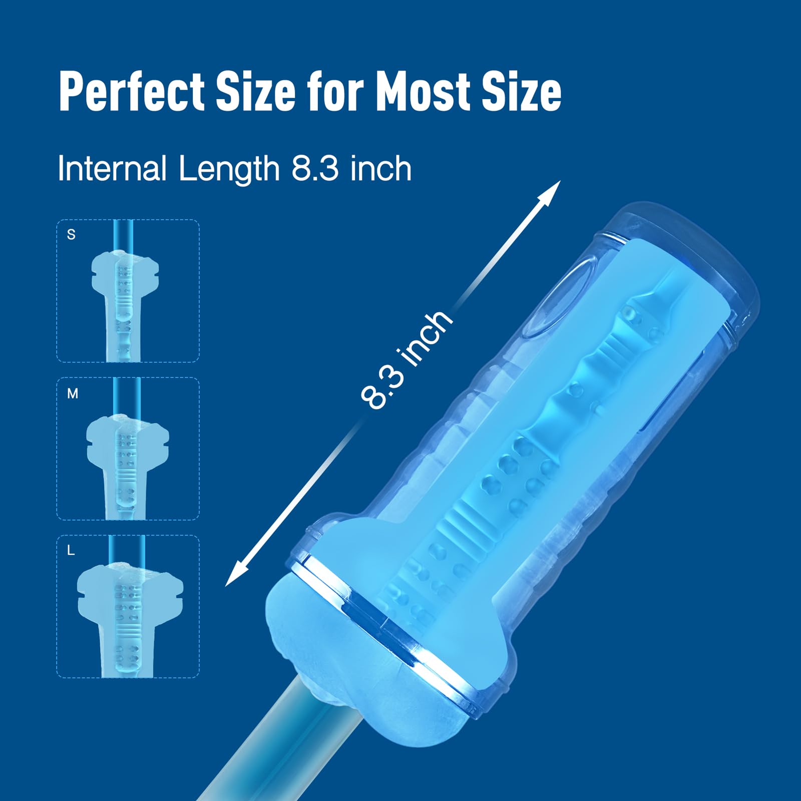 Realistic Male Masturbator - Lifelike Textured Vagina Crystal Stroker for Men | Transparent Soft Sleeve Pocket Pussy | Adult Sex Toys for Solo Pleasure & Stress Relief | Perfect for Discreet Home Use or Travel Companion