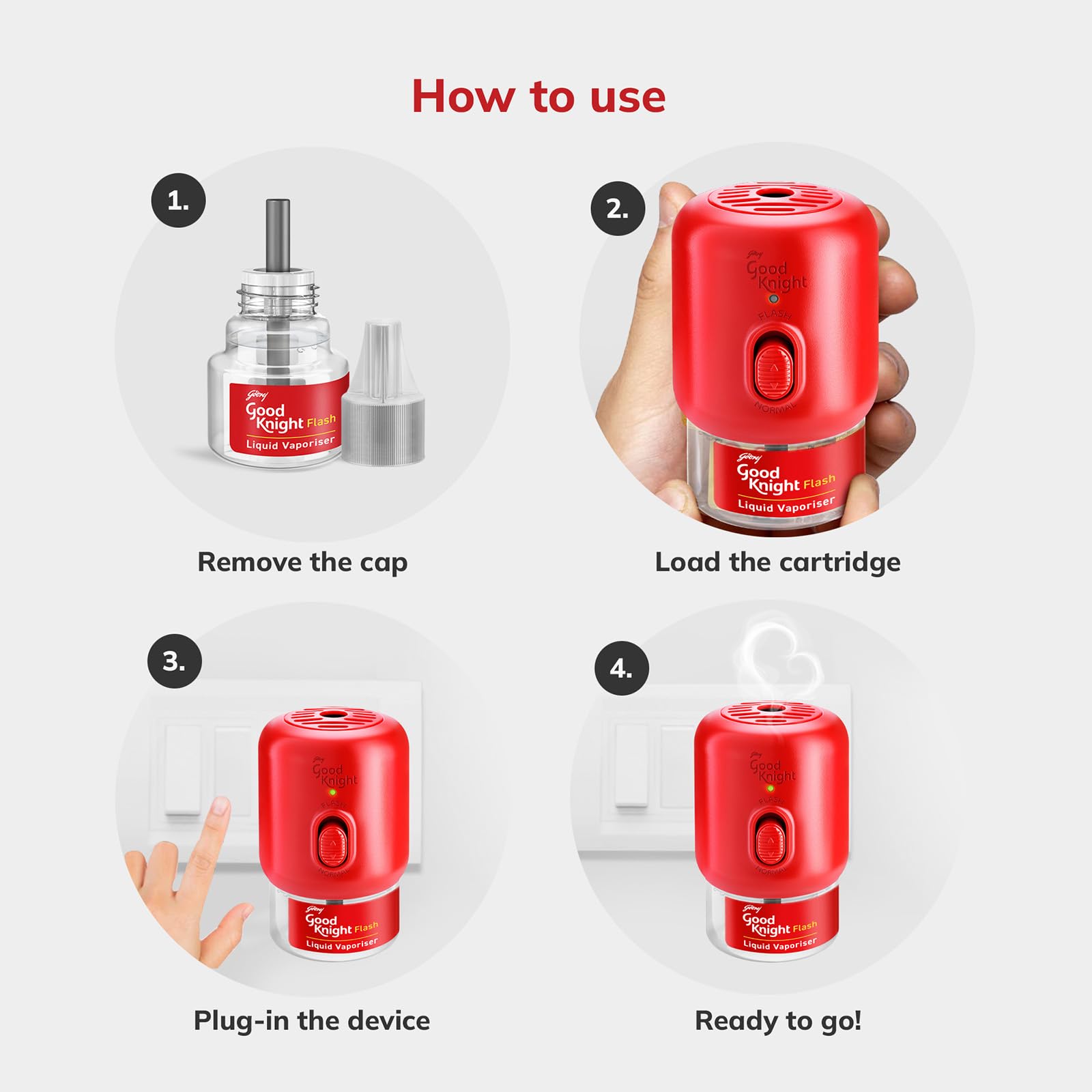 Good Knight Flash Liquid Vaporizer - Effective Mosquito Repellent Combo Pack with Machine & 2 Refills (45ml Each) | Indoor Pest Control for Home, Bedroom & Office Protection