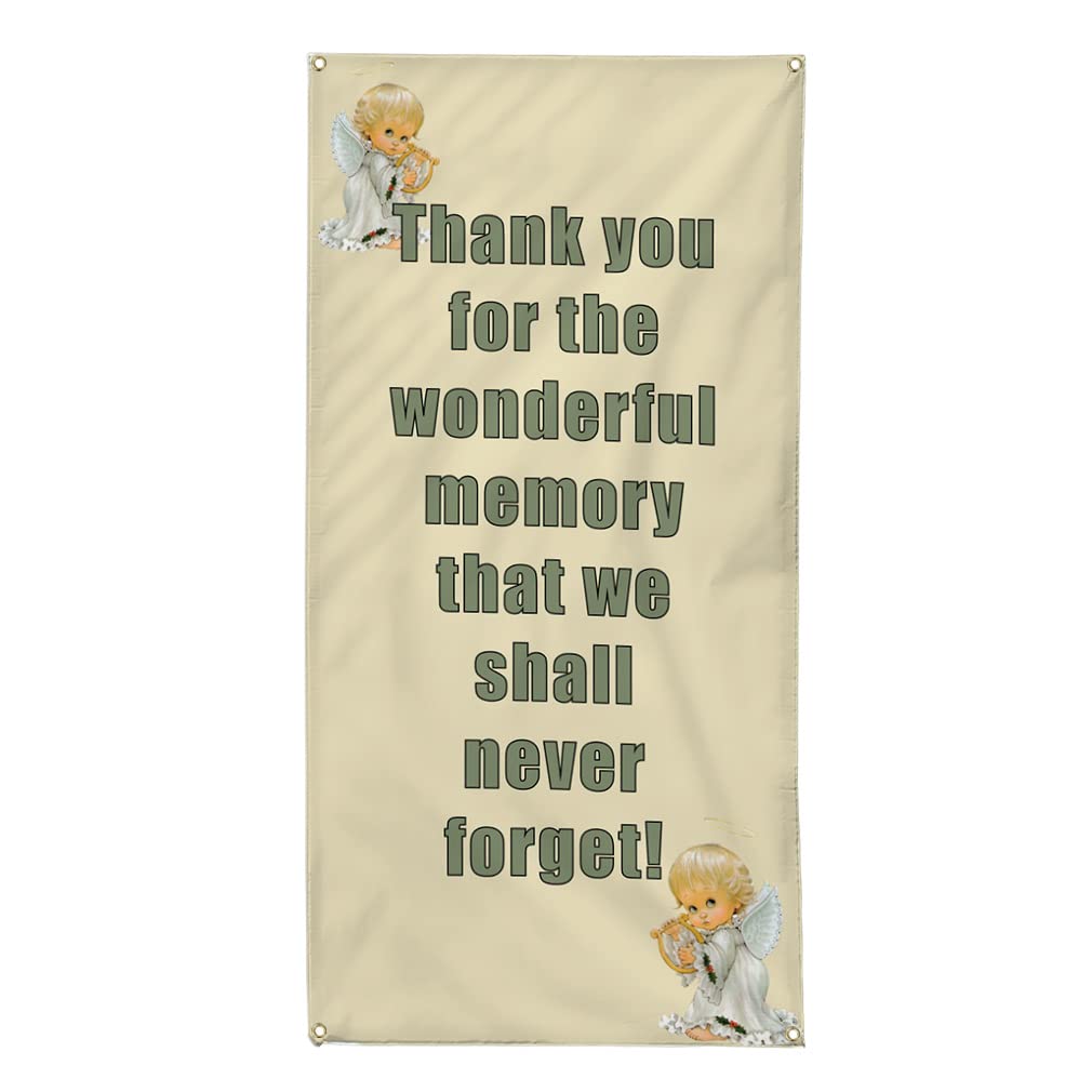 Double Sided Vertical Vinyl Banner - 96x48 Inches Weatherproof Outdoor Wedding & Event Sign with 8 Grommets - Perfect for Marriage Ceremonies, Thank You Displays, Yard Decor & Industrial Use