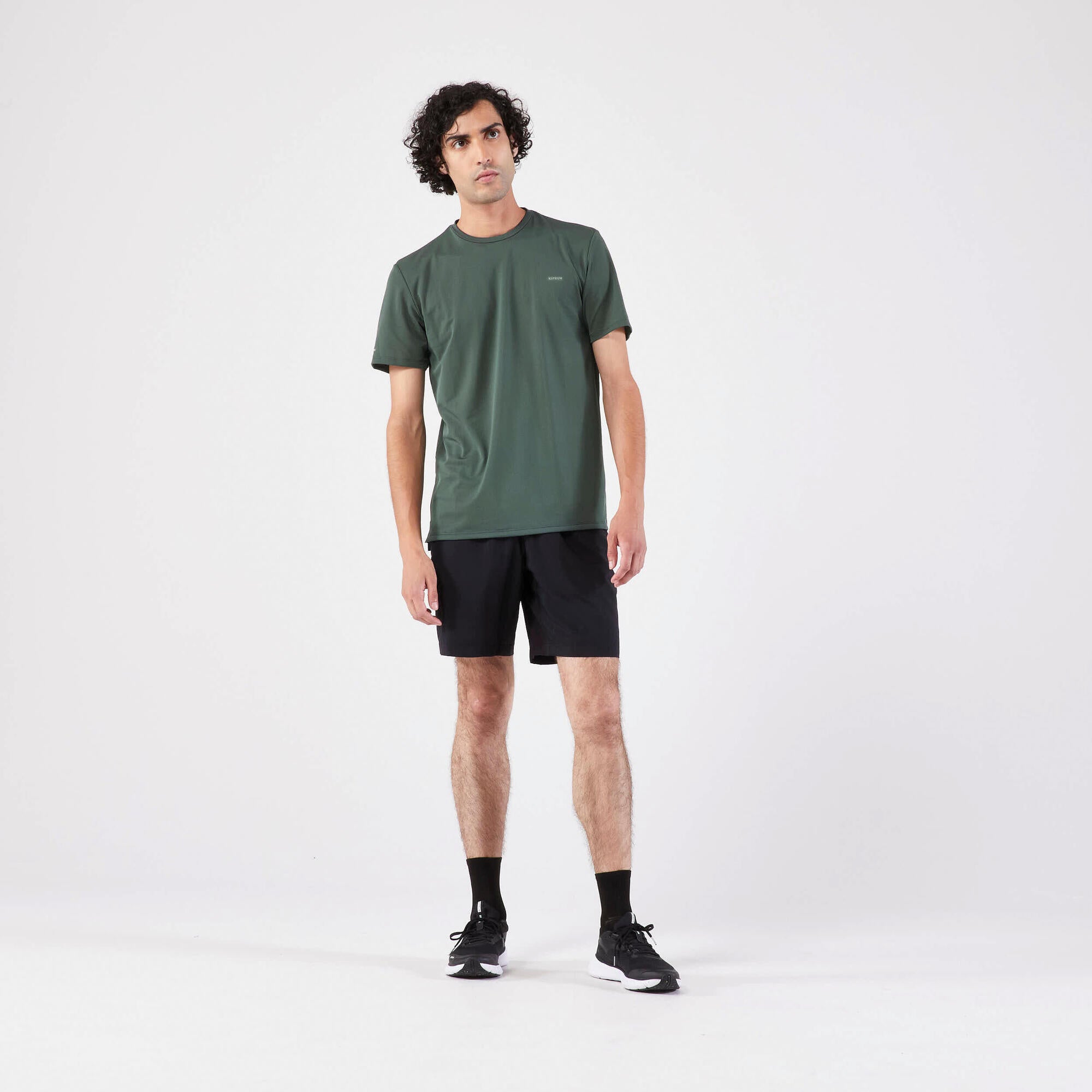 Kiprun Men's Run 500 Dry Running T-Shirt - Moisture Wicking Performance Shirt for Marathon & Workout - Lightweight Breathable Athletic Top for Jogging, Gym & Outdoor Sports