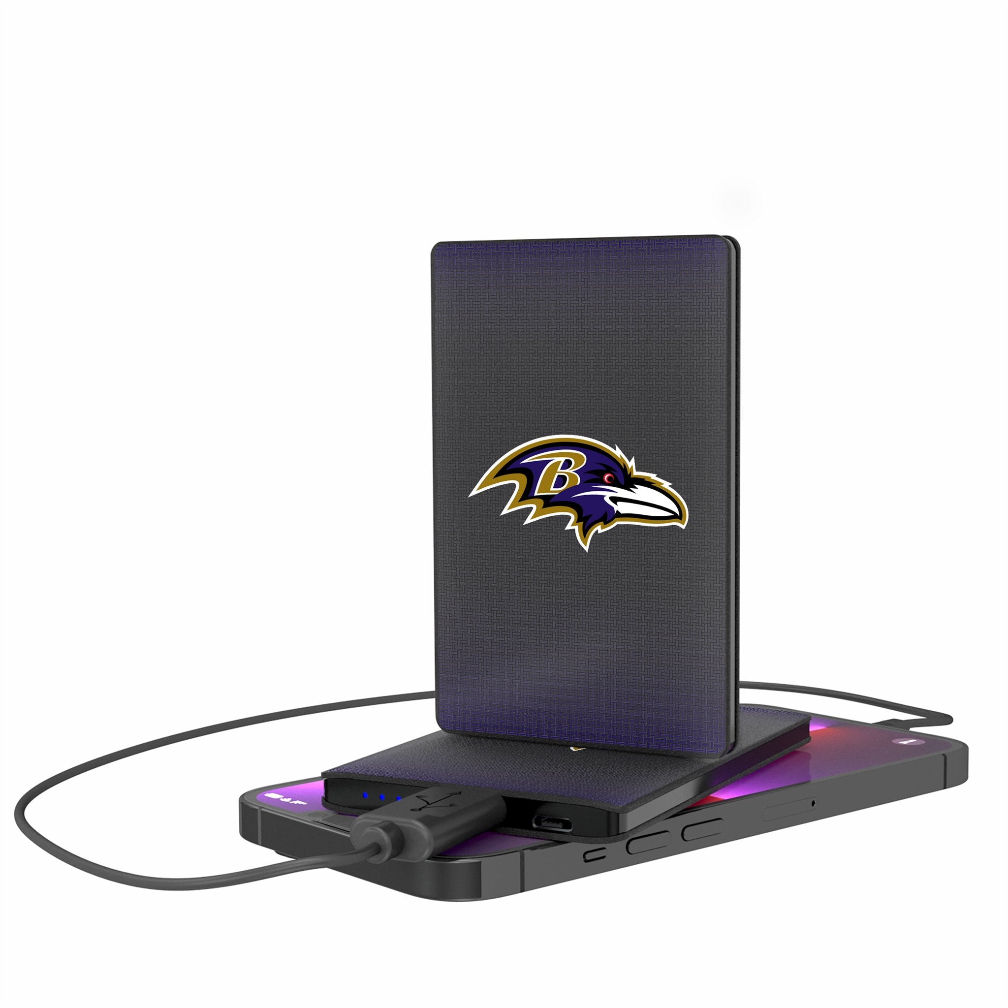 Baltimore Ravens Portable 2500mAh Credit Card-Sized Power Bank - Perfect for Travel, Charging Phones On-The-Go & NFL Game Days