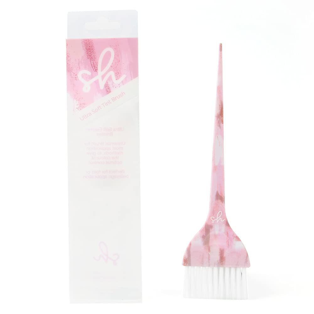 Simply Hair 4-Piece Tint Brush Set for Hair Dye - Salon Professional Root Touch Up Kit with 4 Unique Pattern Brushes (Pink) - Perfect for At-Home Coloring & Salon Styling