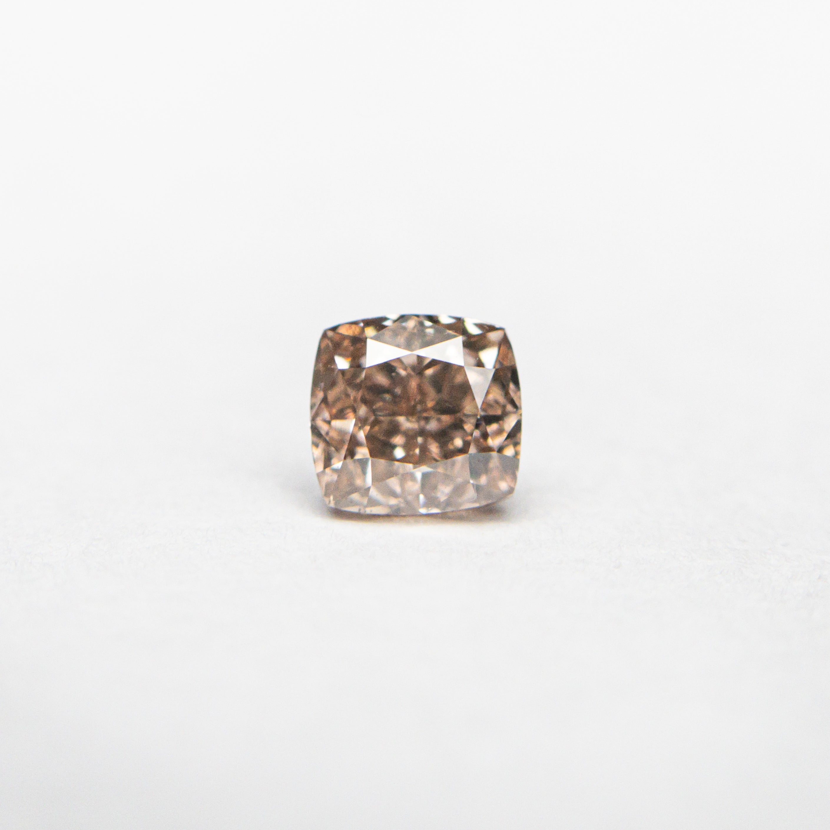 0.35ct GIA Certified VS2 Fancy Brown Pink Cushion Cut Diamond - 3.92x3.71x2.65mm | Perfect for Engagement Rings & Fine Jewelry
