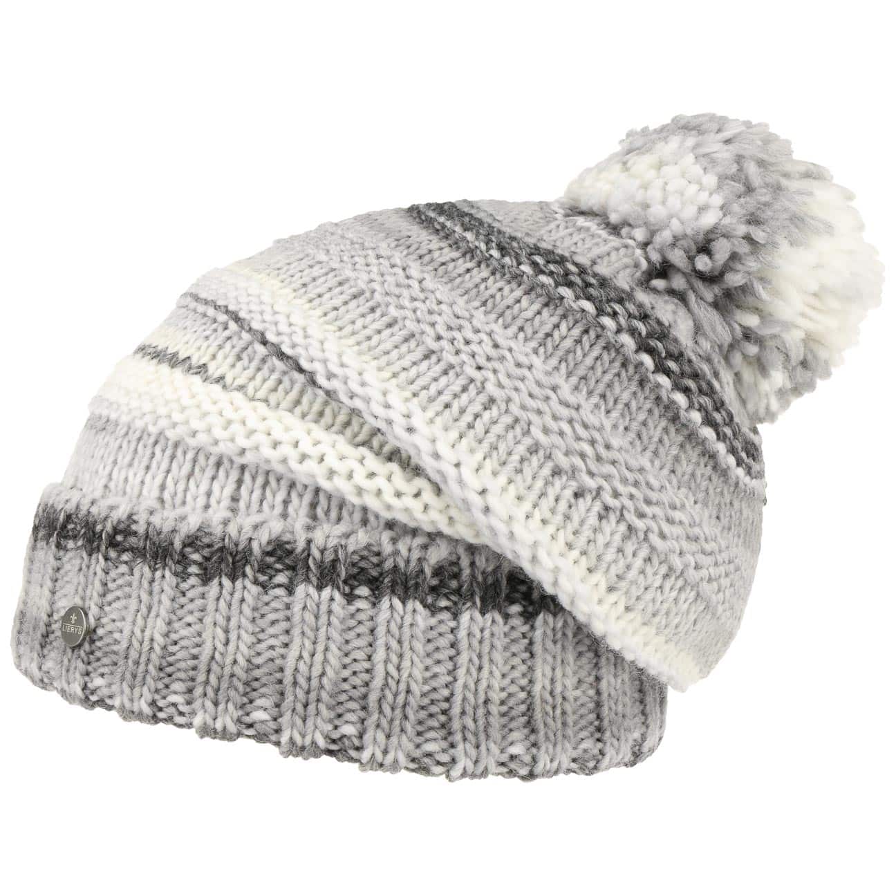 Lierys Faux Fur Pompom Beanie - Soft Winter Knit Hat for Women & Men - Cozy Cold Weather Accessory for Skiing, Snowboarding & Outdoor Activities
