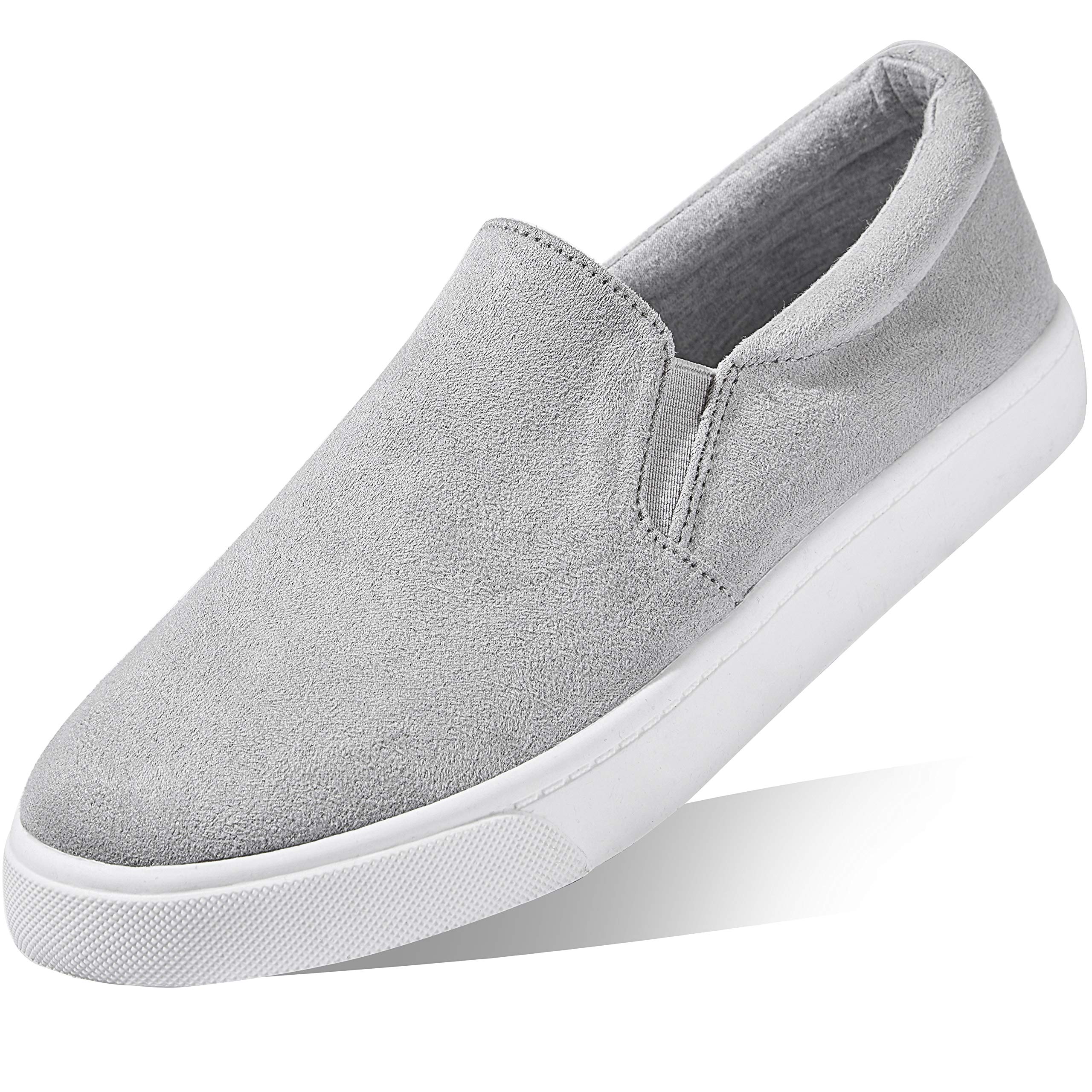 DailyShoes Platform Slip-On Sneakers - Women's Round Toe Low Cut Thick Sole Ballet Flats for Walking, Skating & Casual Wear | Comfortable Dress Shoes for Work, Travel & Everyday Use