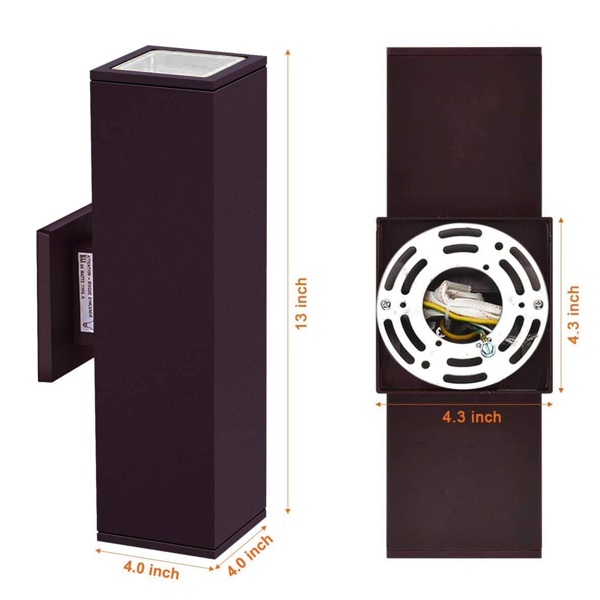 Dusk to Dawn Outdoor Wall Sconces - Oil Rubbed Bronze Waterproof Porch Lights with Rust Proof Finish - ETL Certified for Garage, Balcony, Entryway & Patio Lighting | Perfect for Home Exterior, Garden & Pathway Illumination