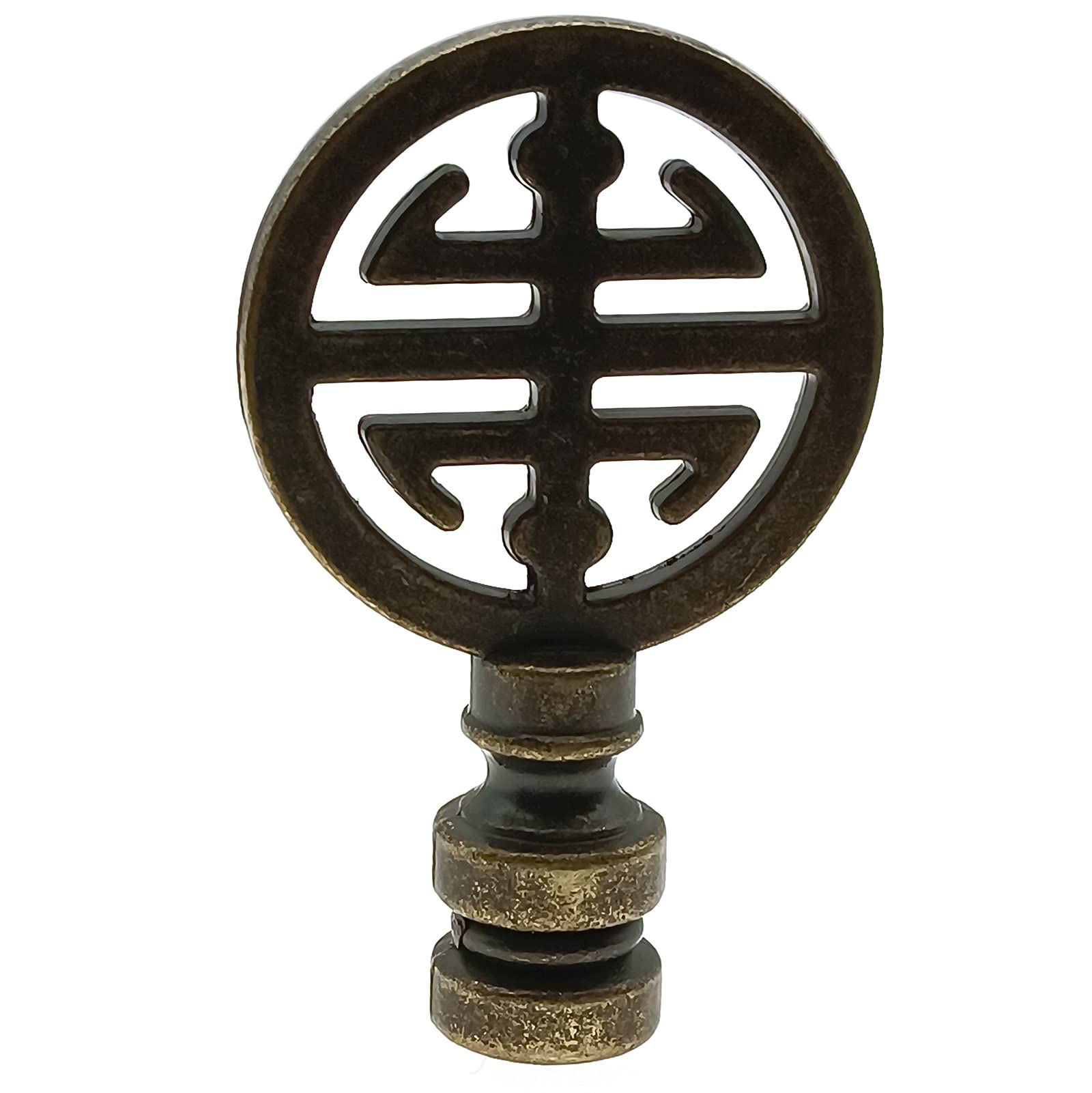 Vintage Solid Bronze 1/4-27 Lamp Finials Cap - Tapped Lamp Shade Holder Harp Decoration for Table Lamps, Floor Lamps & Chandeliers [FDXGYH]