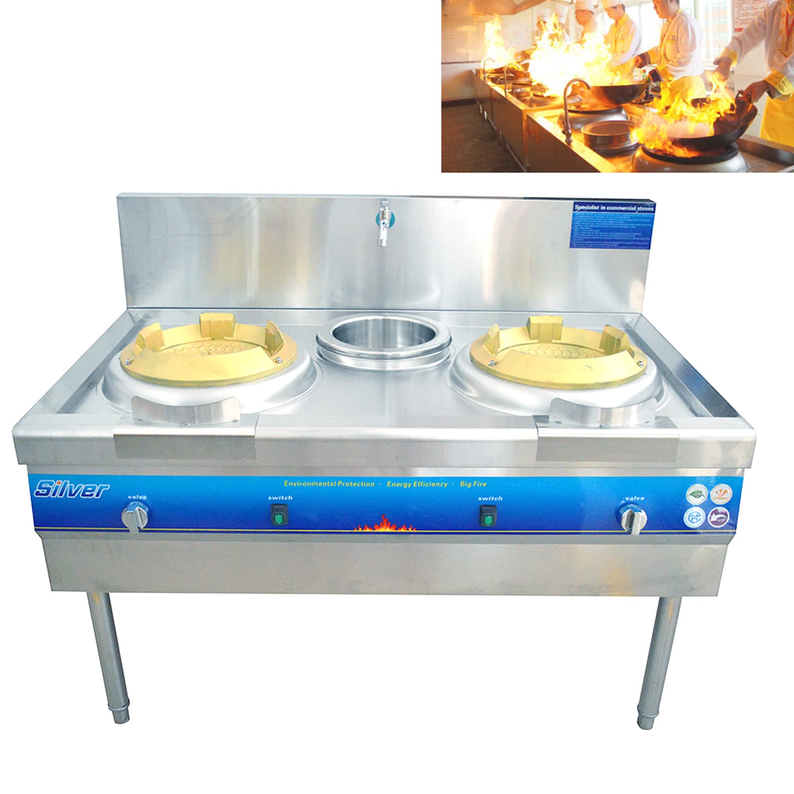TECHTONGDA Commercial Gas Stove - 12.2
