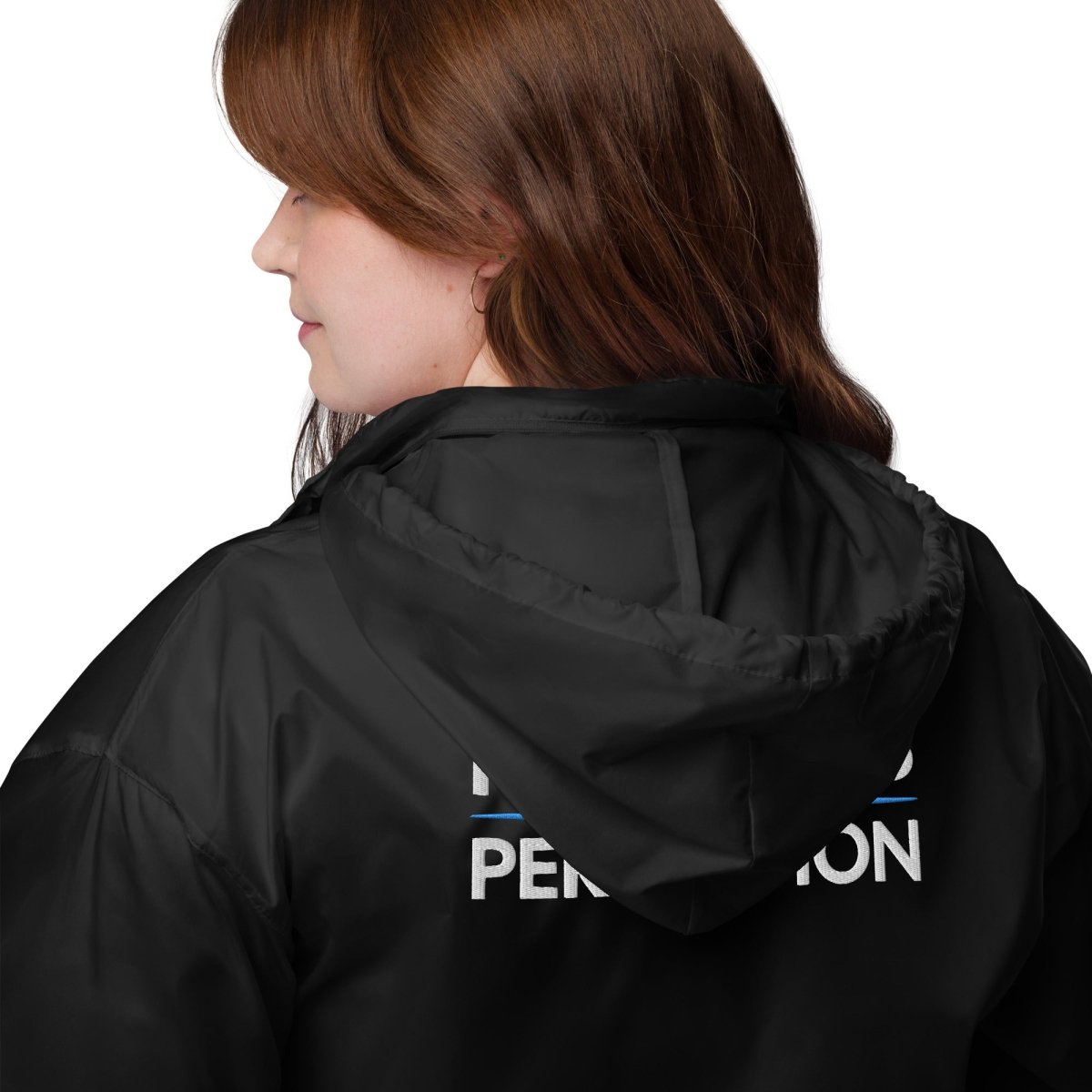 Progress Over Perfection Embroidered Windbreaker - Unisex Lightweight Jacket for Men & Women | Perfect for Outdoor Activities, Running, Hiking & Casual Wear