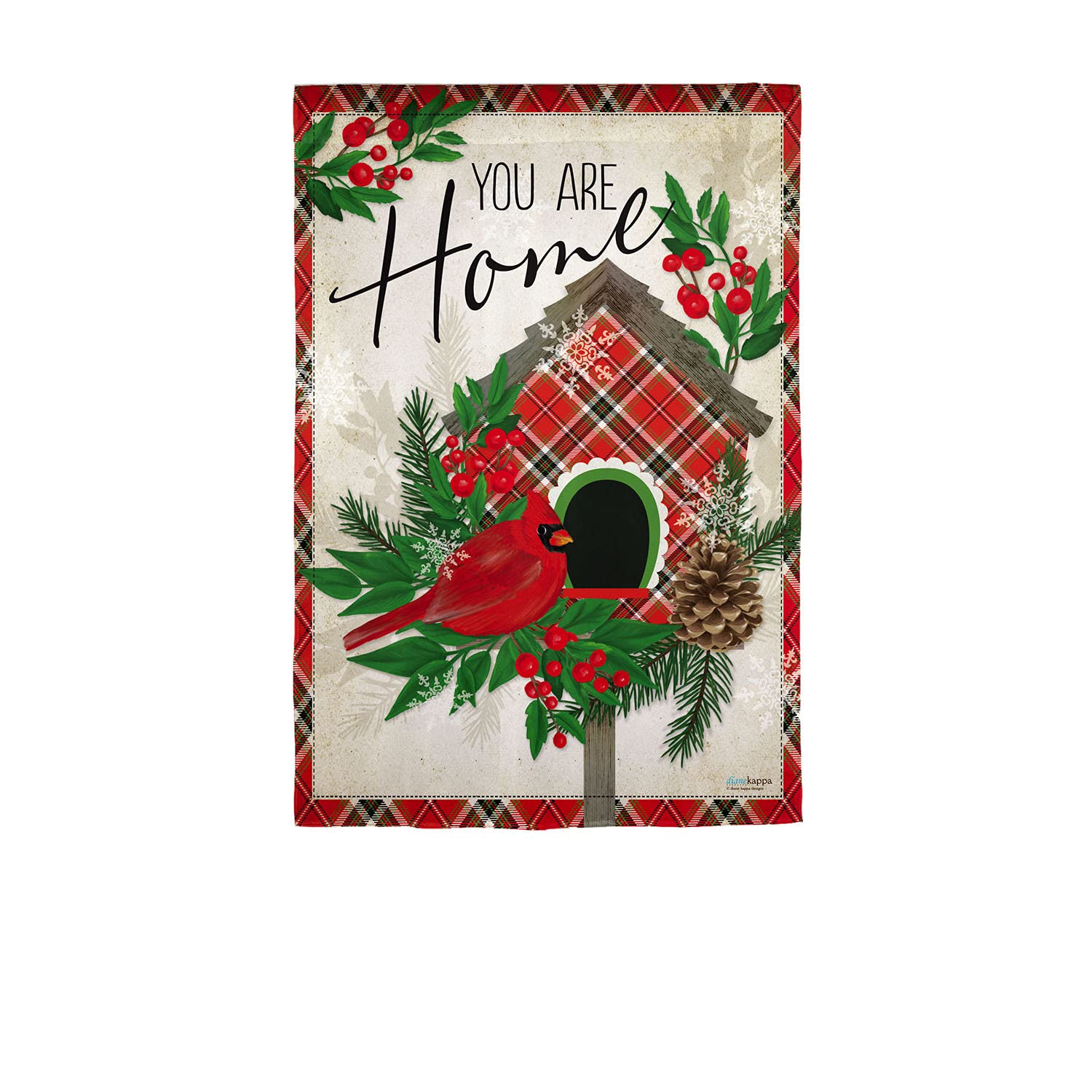 Evergreen Tartan Birdhouse with Suede Flag - Decorative Garden Birdhouse for Outdoor & Patio Decor - Perfect for Backyard, Garden, and Bird Watching Enthusiasts