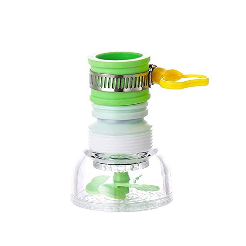 360° Adjustable Flexible Kitchen Faucet Extender - Splash-Proof Water Filter Spray Head with Diffuser | Water Saving Faucet Attachment for Washing Dishes & Vegetables (Green)