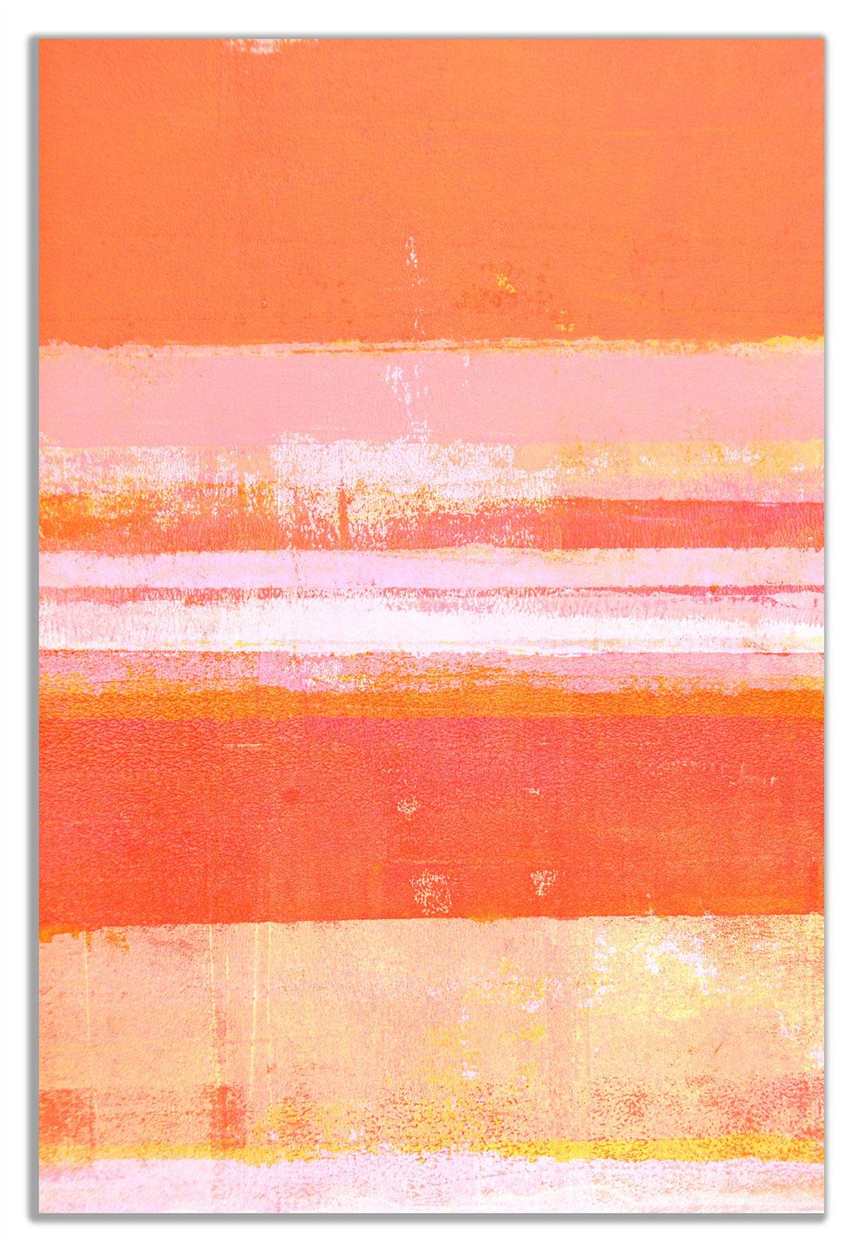 Orange Abstract Painting Canvas Wall Art - Modern Home Decor Print (12x8) - Perfect for Living Room, Bedroom & Office Decor
