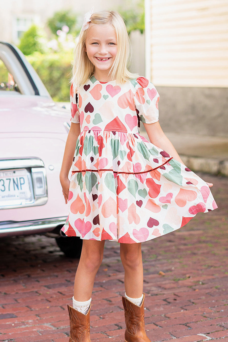 Girls Pink Chicken Julesy Dress - Cute & Comfortable Toddler Outfit for Parties, Playdates & Special Occasions