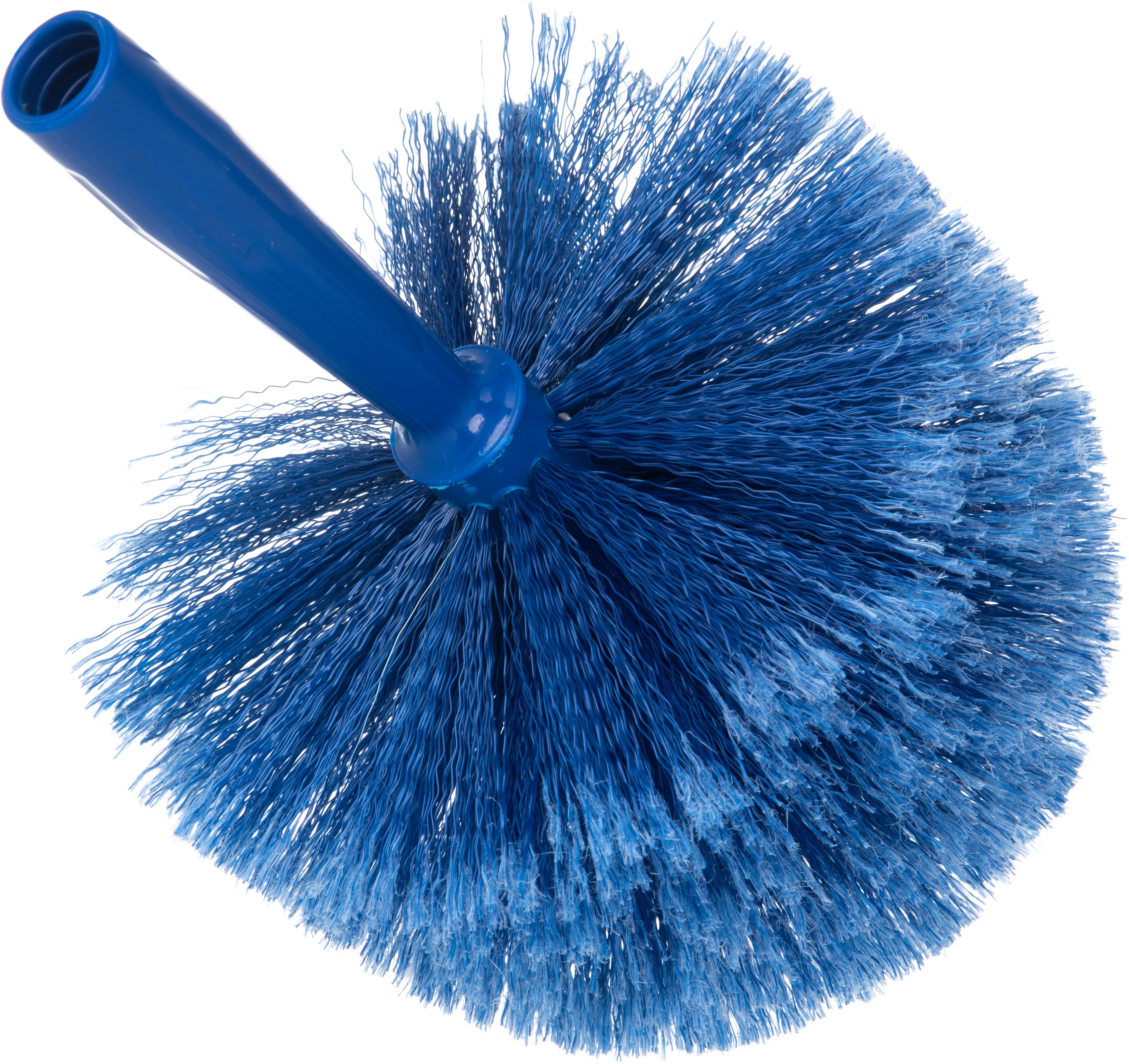 Flo Pac® Round Duster with Soft Flagged PVC Bristles - Blue (1 Pack) - Perfect for Dusting Furniture, Ceiling Fans, and Hard-to-Reach Areas