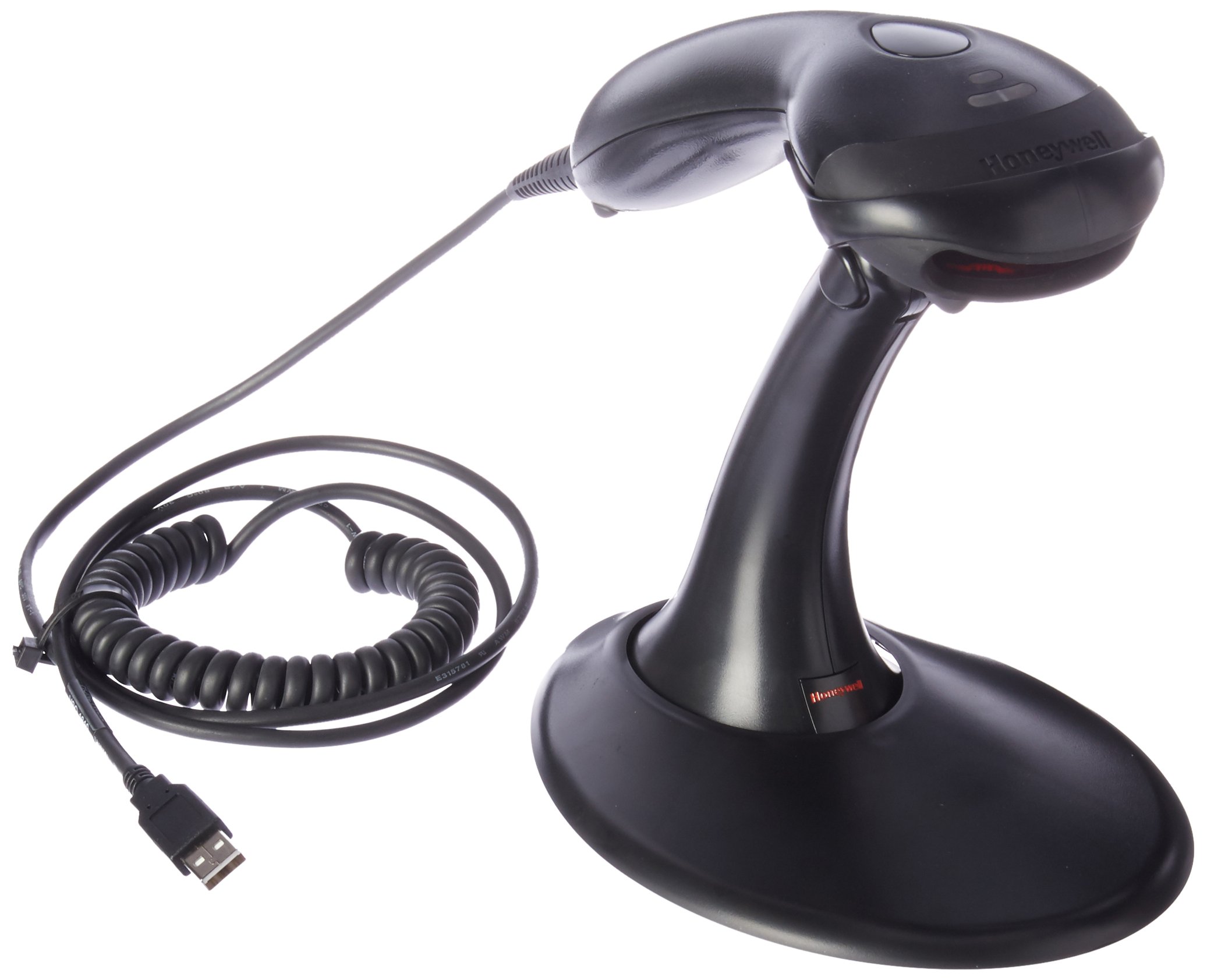 Honeywell MK9520-37A38 Voyager 9520 Single-Line Laser Barcode Scanner Kit - USB Connectivity with Stand, Coiled Cable & Documentation - Ideal for Retail POS, Warehouse Inventory & Small Business Use