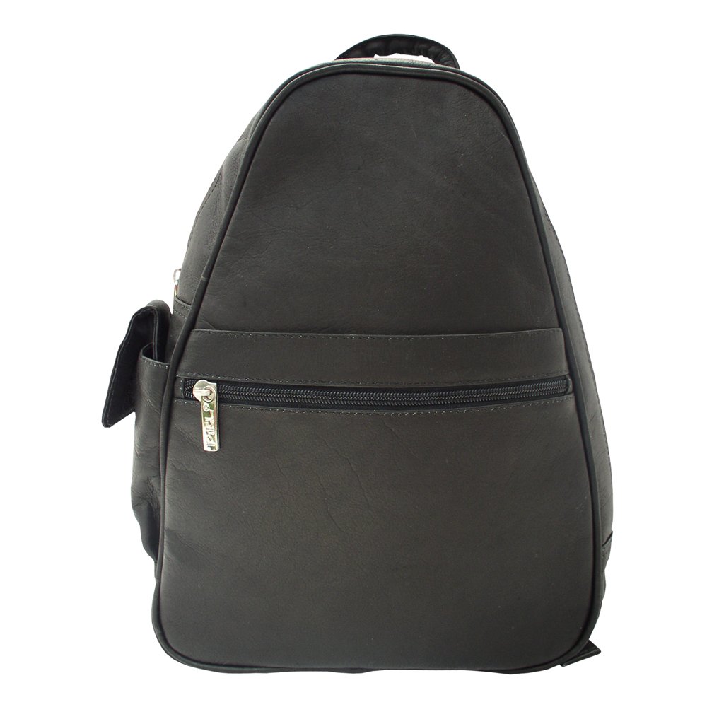 Premium Piel Leather Tri-Shaped Sling Bag for Men & Women - Stylish Crossbody Shoulder Bag - Black - One Size - Perfect for Travel, Work & Everyday Use