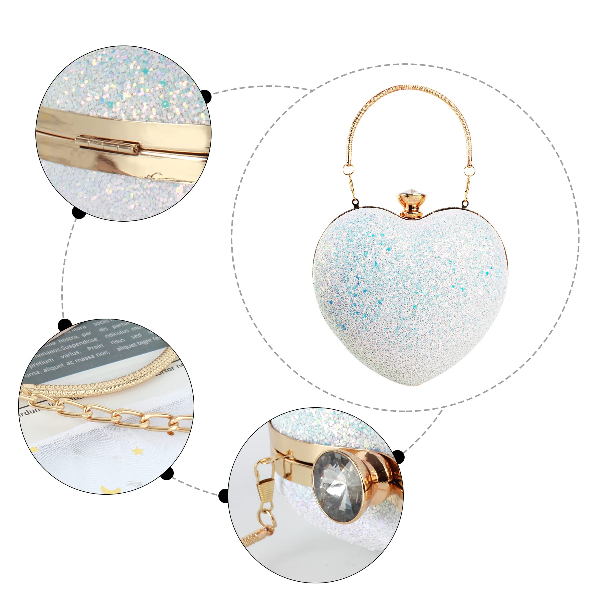 Reberomantic Velvet Heart Shaped Clutch Purse - Elegant Evening Bag for Women | Perfect for Date Night, Wedding, Prom & Special Occasions