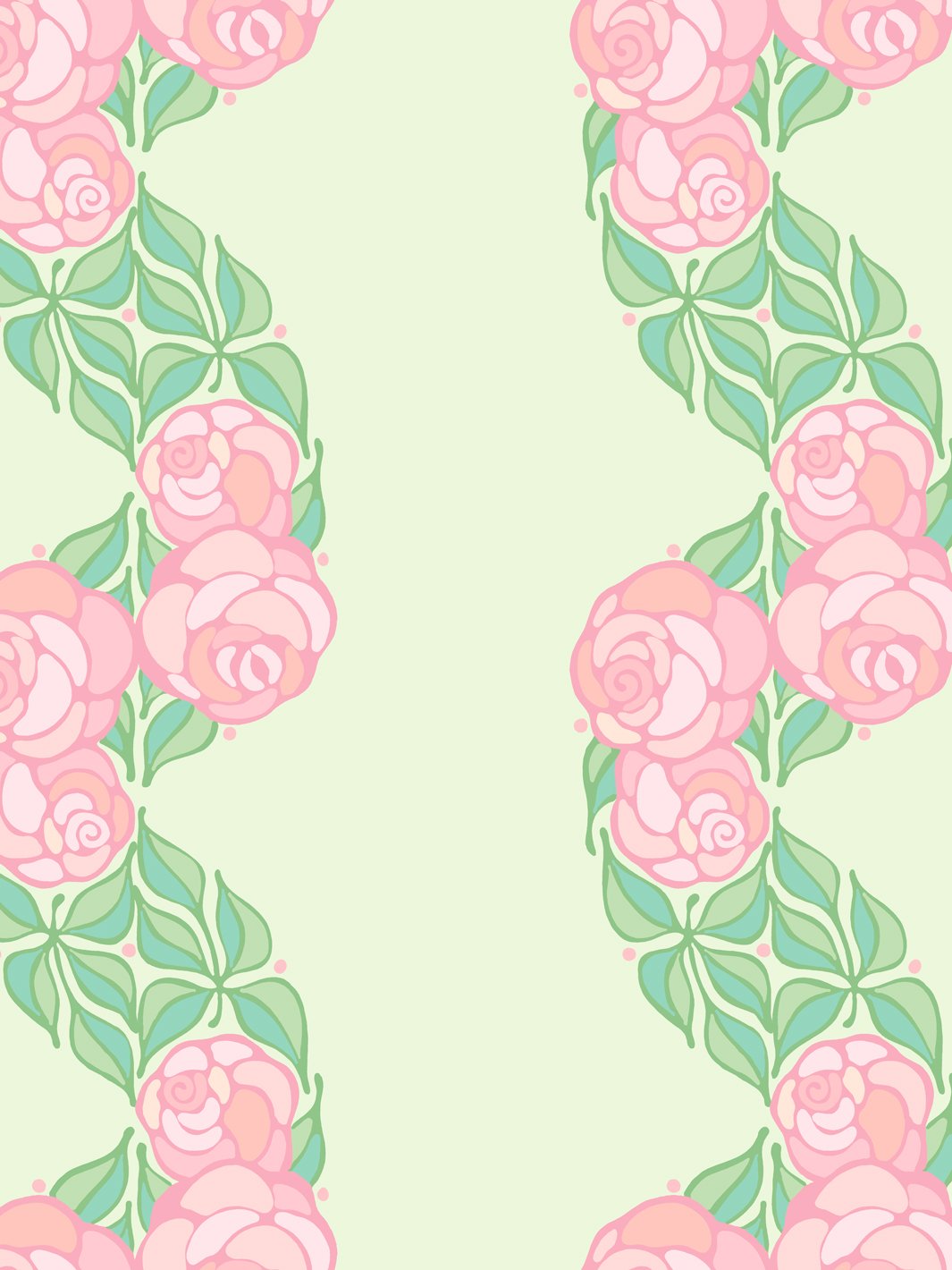 Barbie™ Groovy Floral Stripe Wallpaper in Pistachio Green - Perfect for Nursery, Bedroom, and Boho Home Decor
