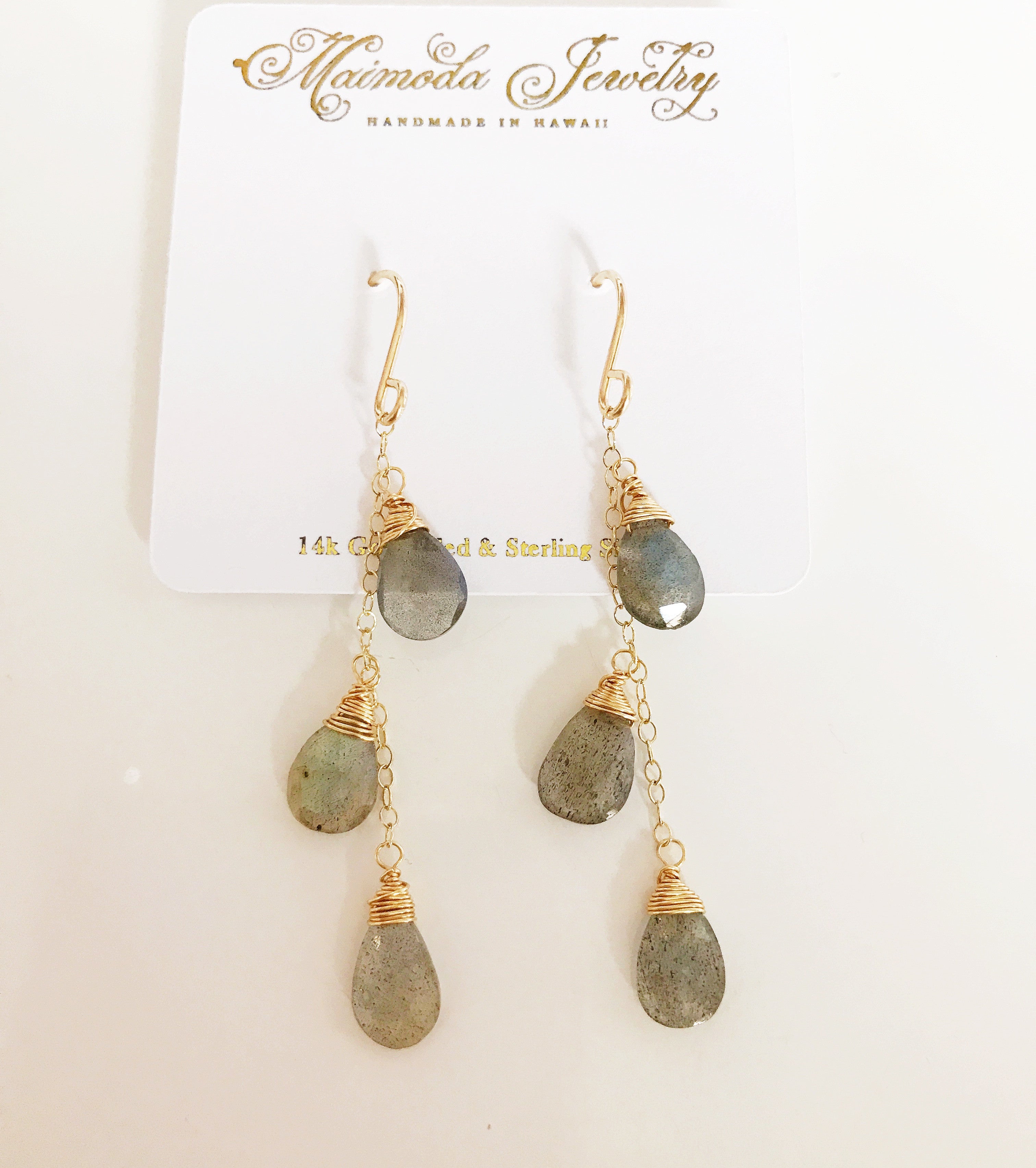 Labradorite Earrings for Women - Elegant Adele Style (E267) | Perfect for Parties, Weddings & Everyday Wear