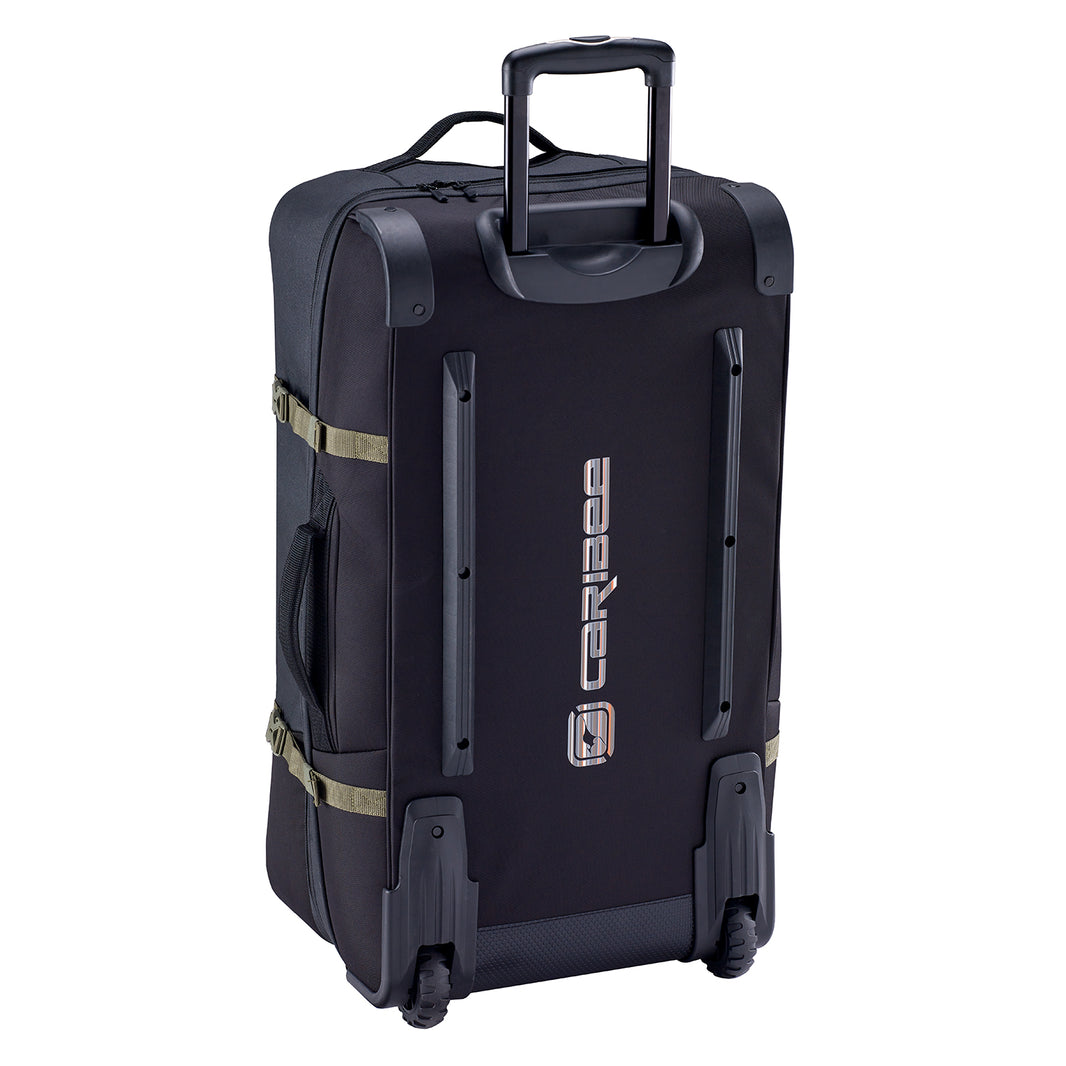 Caribee Split Roller 100L Travel Duffel Bag - Black - Perfect for Camping, Hiking & Adventure Travel