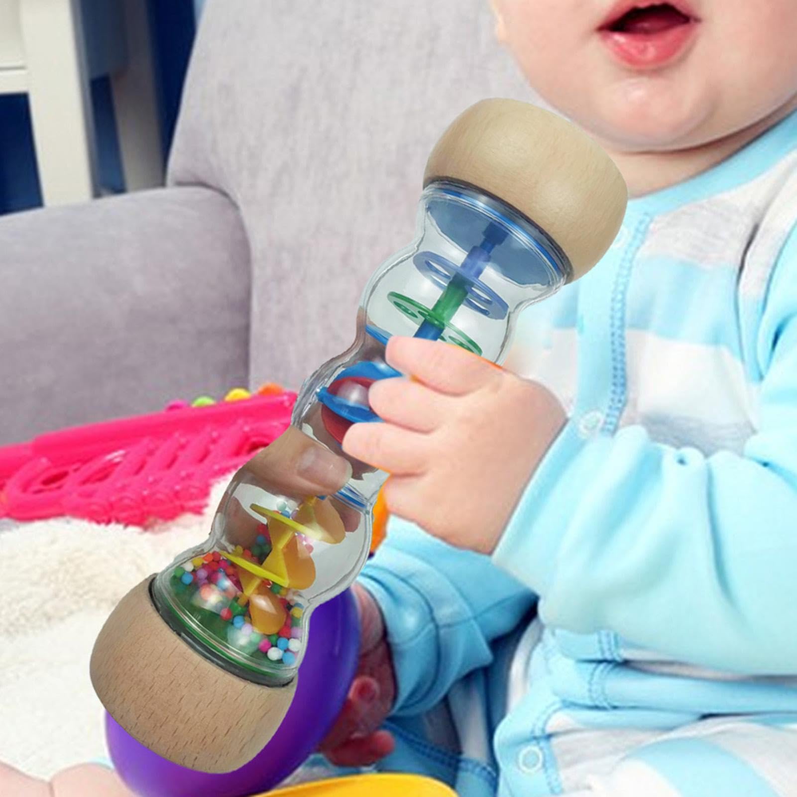 Rain Stick Sensory Toy - Rain Maker Musical Instrument Shaker with Relaxing Rainfall Sounds for Kids, Stress Relief & Meditation | Perfect for Playtime, Therapy & Relaxation