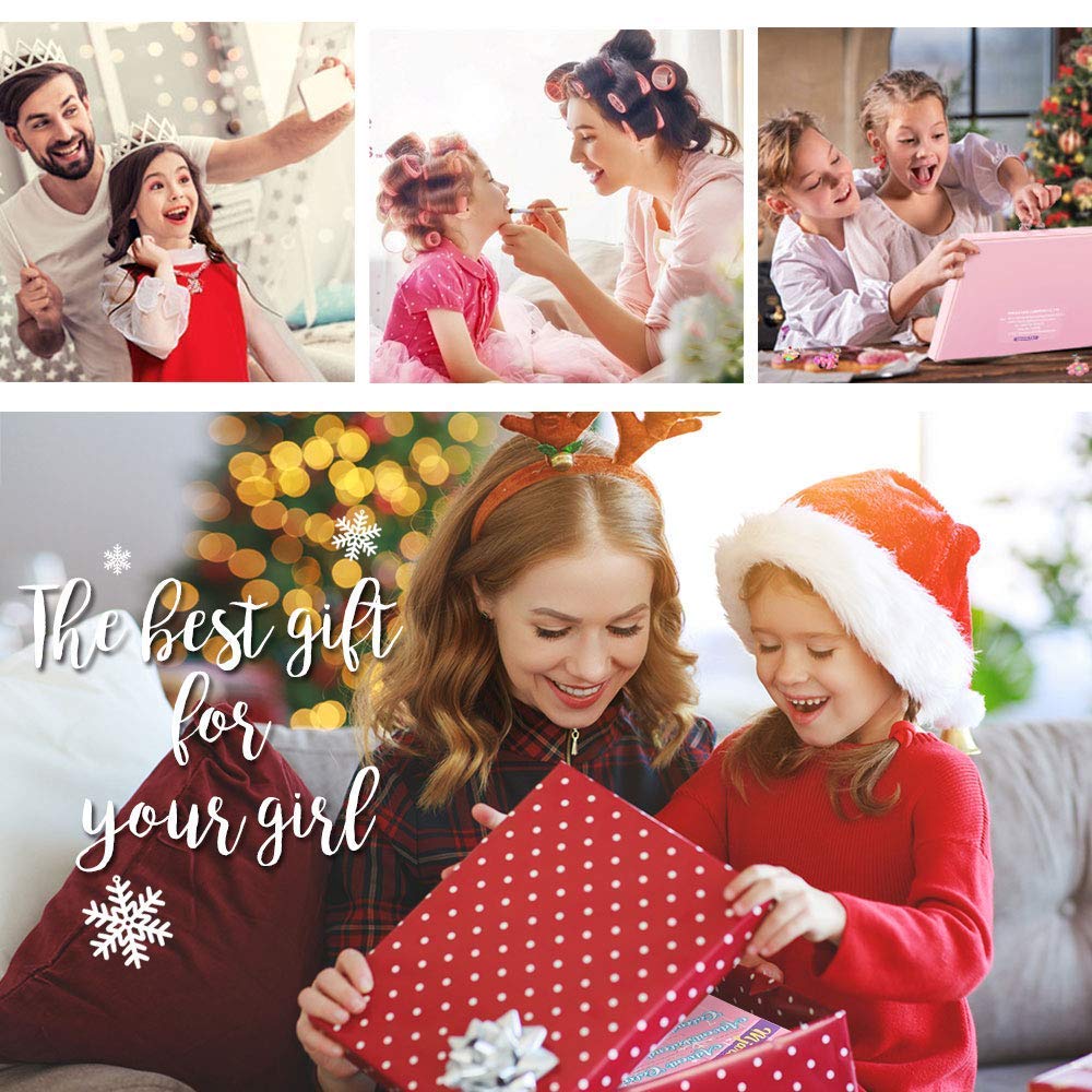 MJartoria 2024 Christmas Makeup Advent Calendar for Girls, Teens & Women - Beauty Lipstick, Butterfly Necklace Pendant Jewelry Set - Unique Holiday Gift for Makeup Lovers & Fashion Enthusiasts (Perfect for Christmas Countdown, Birthday Presents & Special Occasions)