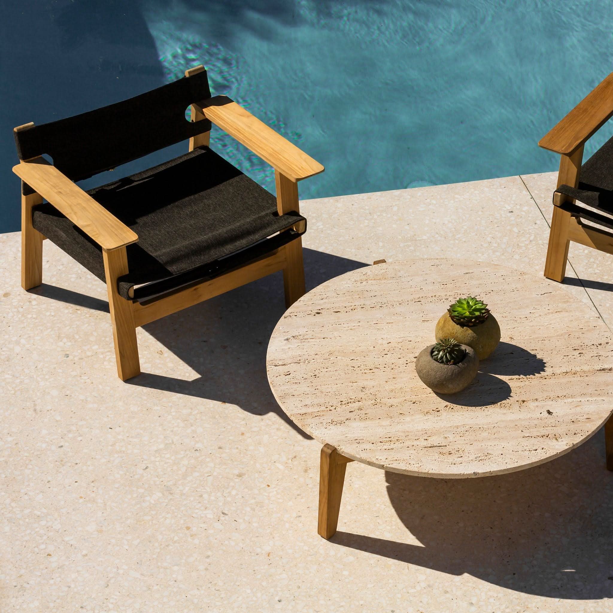 Premium Teak Wood Lounge Chair with Adjustable Backrest - Comfortable Outdoor Patio Furniture for Relaxing in Your Garden, Poolside or Backyard