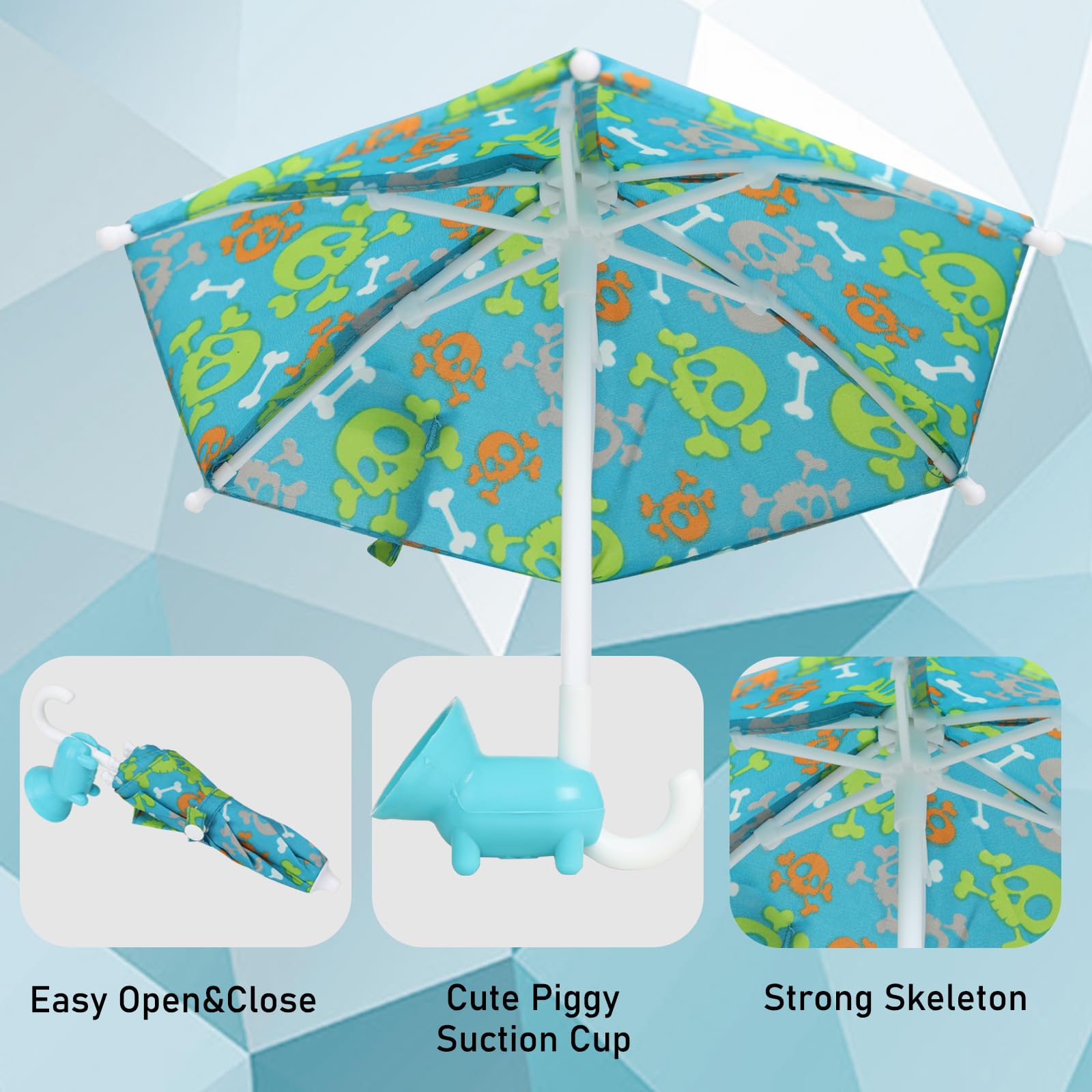 Universal Adjustable Phone Umbrella Stand with Suction Cup - Sun Shade Cover & Piggy Holder for Outdoor Smartphone Protection | Perfect for Beach, Poolside, and Summer Travel Use