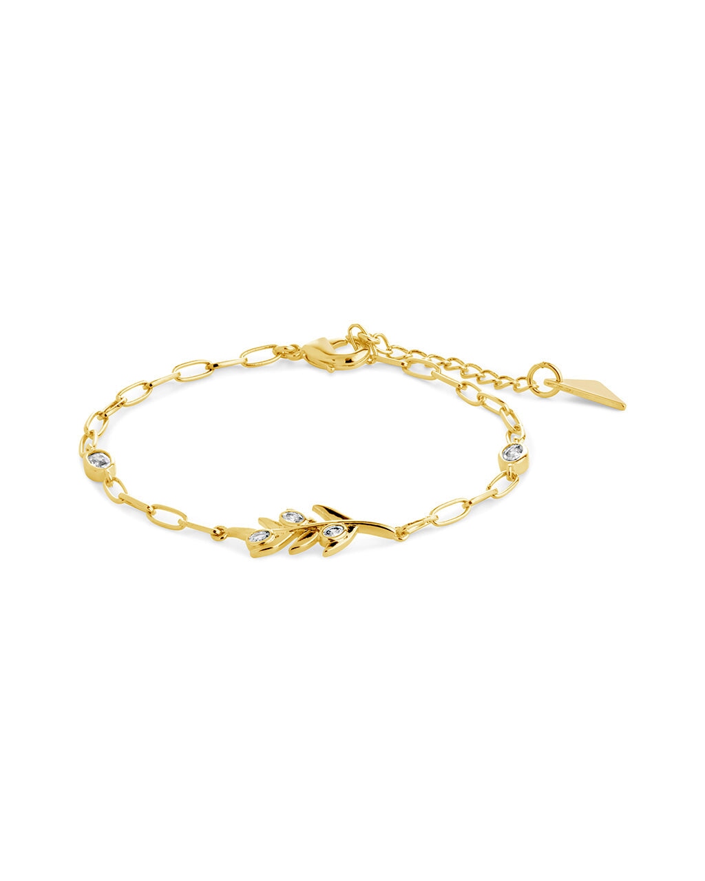 CZ Leaf & Chain Bracelet for Women - Elegant Sterling Silver Jewelry Gift for Birthday, Anniversary, Valentine's Day | Perfect for Everyday Wear, Office & Special Occasions