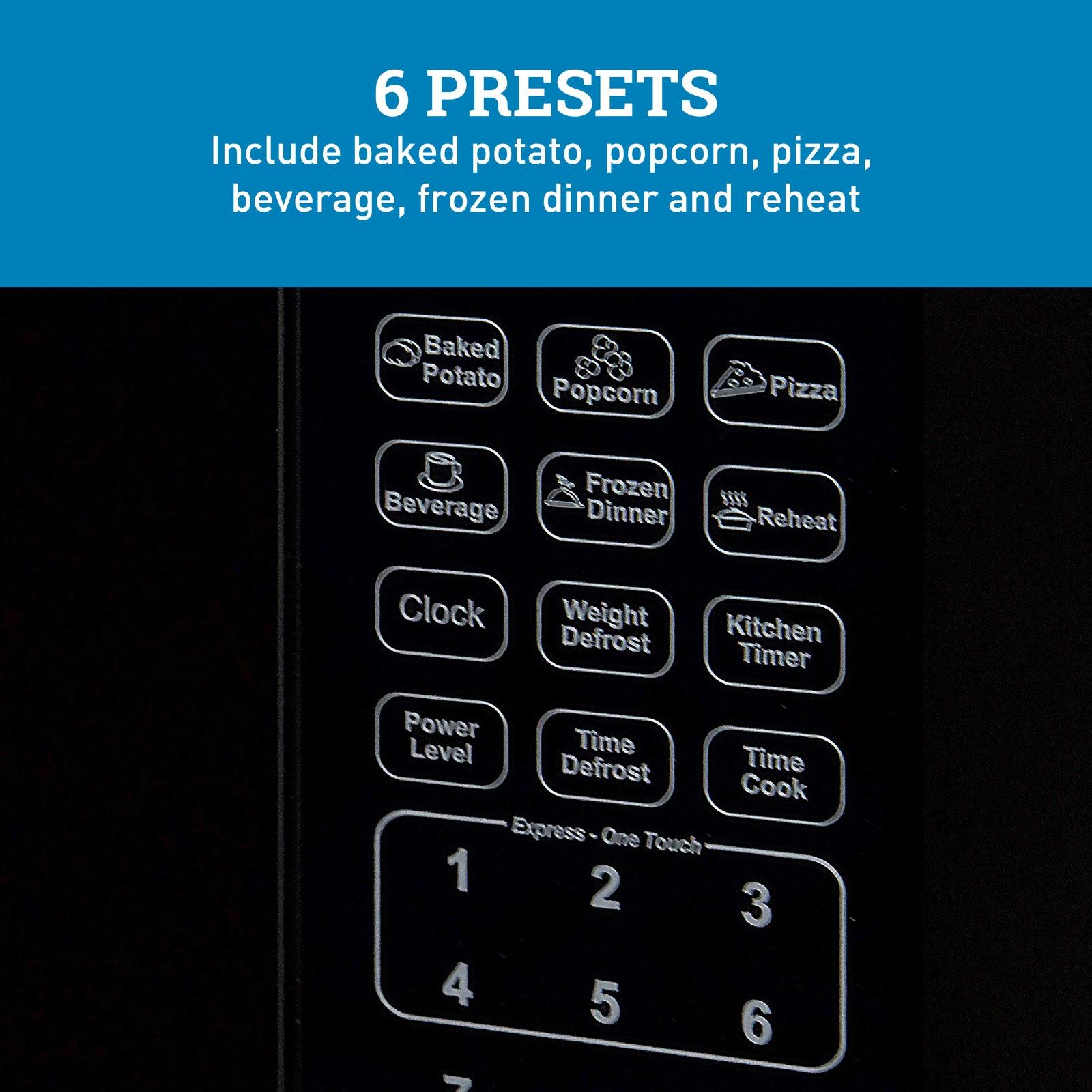 Avanti MT115V1B 1.1 Cu. Ft. Compact Microwave Oven - Black Countertop Microwave with 1100W Power for Small Kitchens, Dorms & Offices | Fast Heating & Defrosting